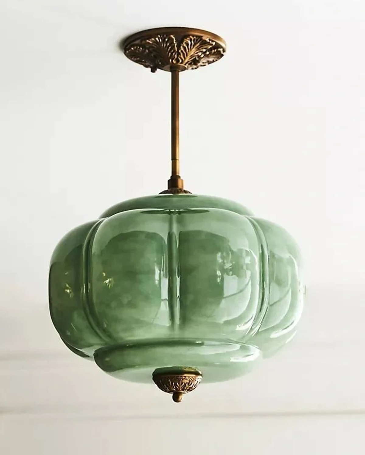 Murano Pumpkin Glass Pendant Lamp