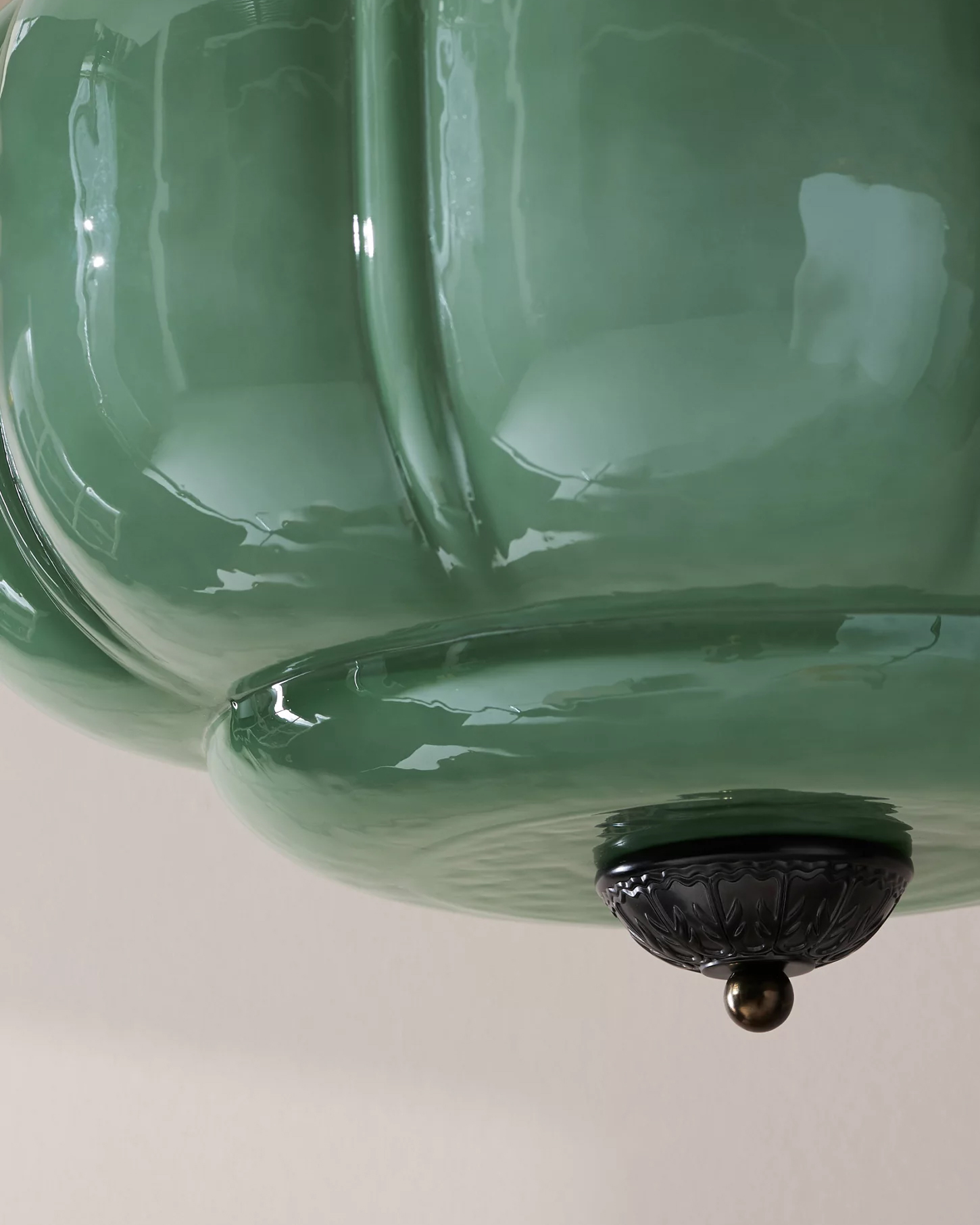 Murano Pumpkin Glass Pendant Lamp