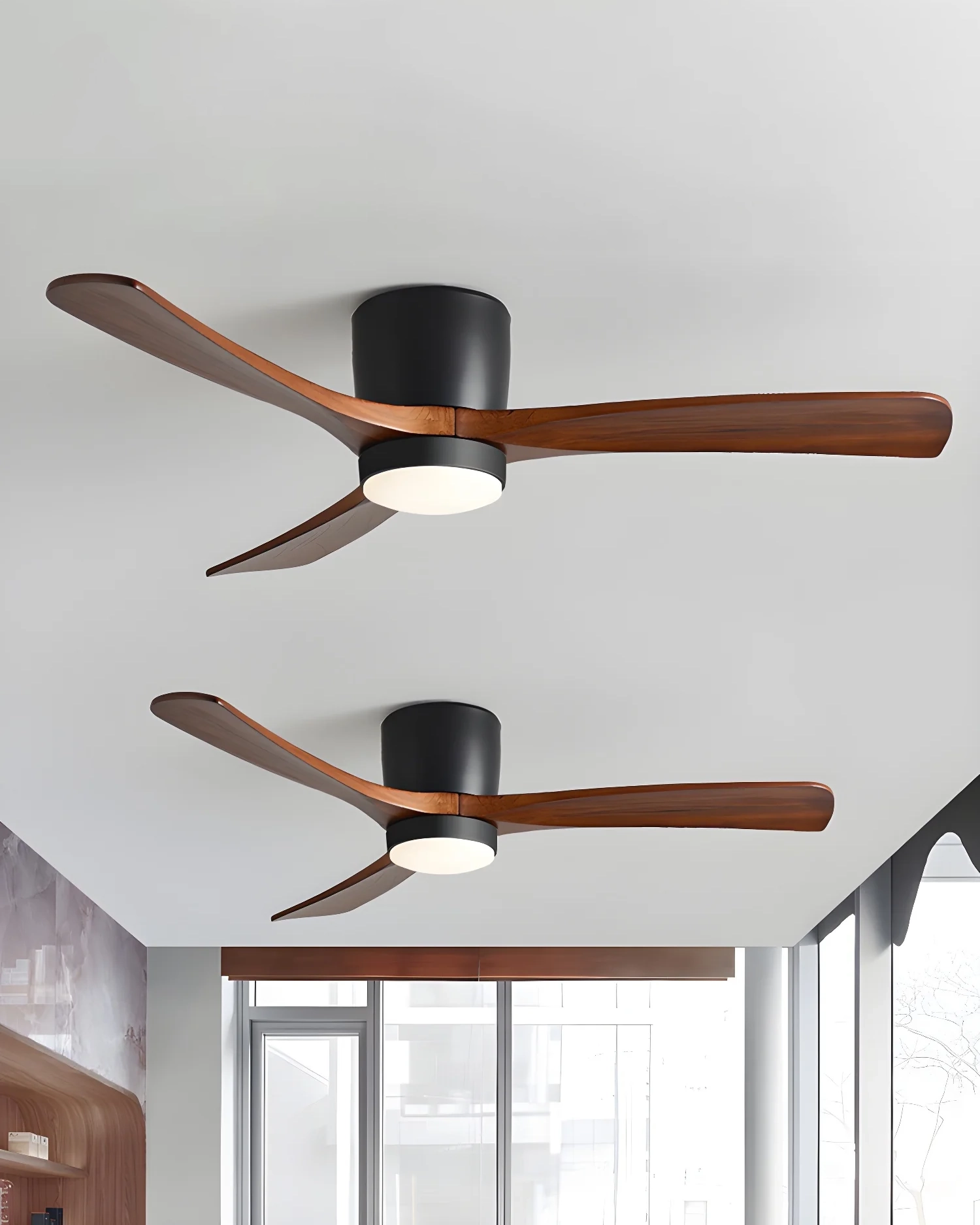Nordic Wooden Ceiling Fan Light