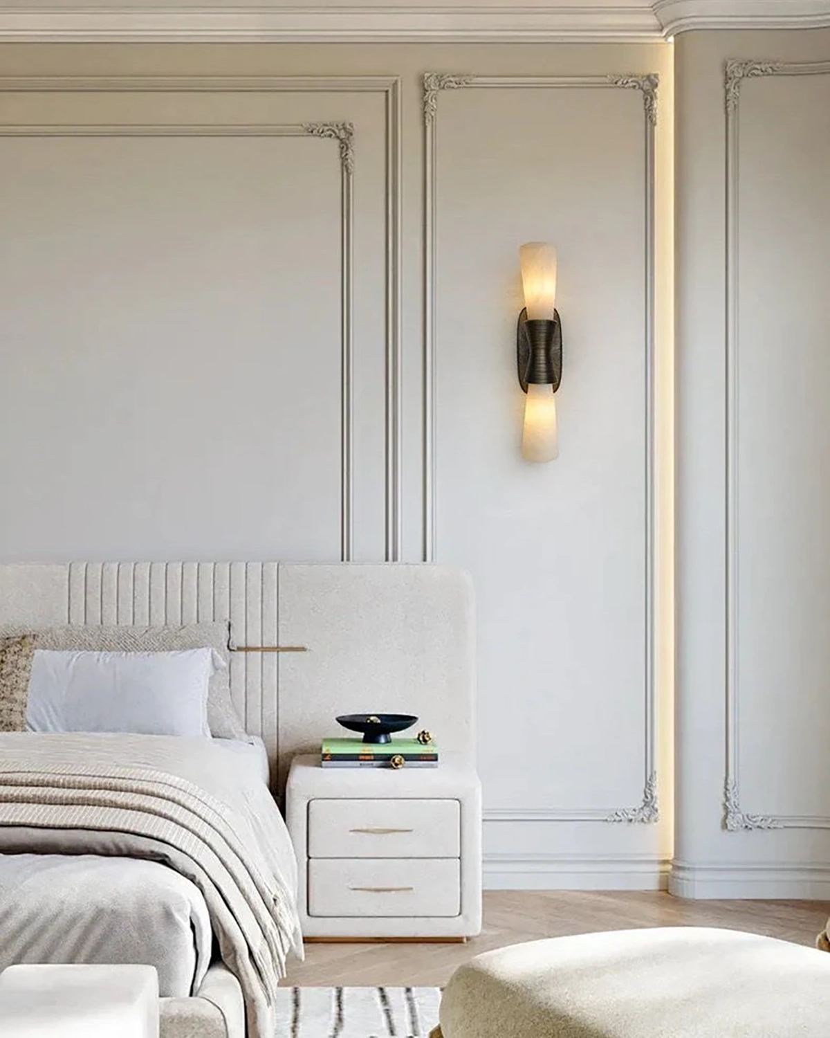 Opal Alabaster Twist Wall Sconce