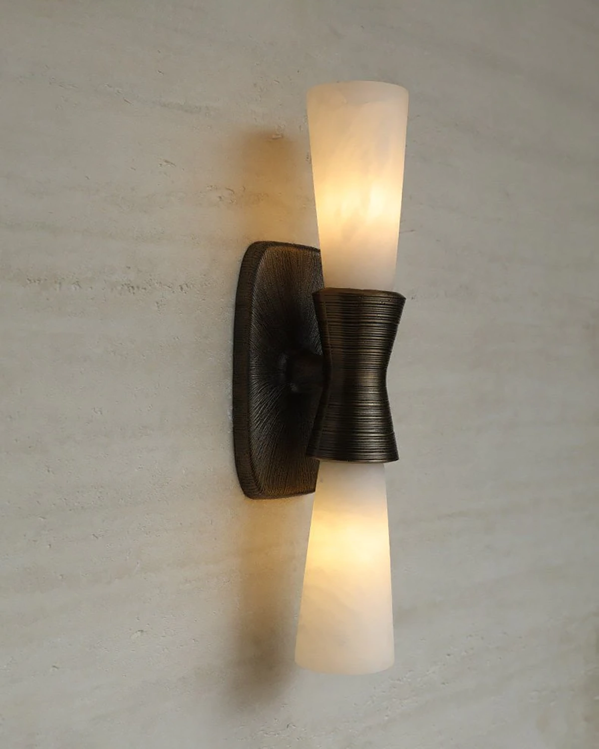 Opal Alabaster Twist Wall Sconce
