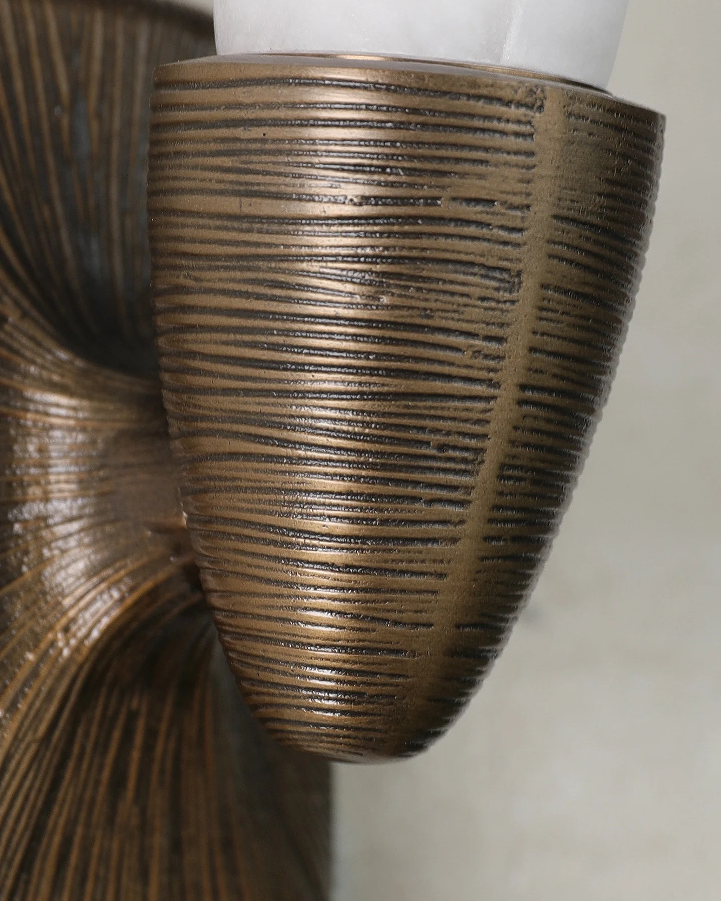 Opal Alabaster Twist Wall Sconce