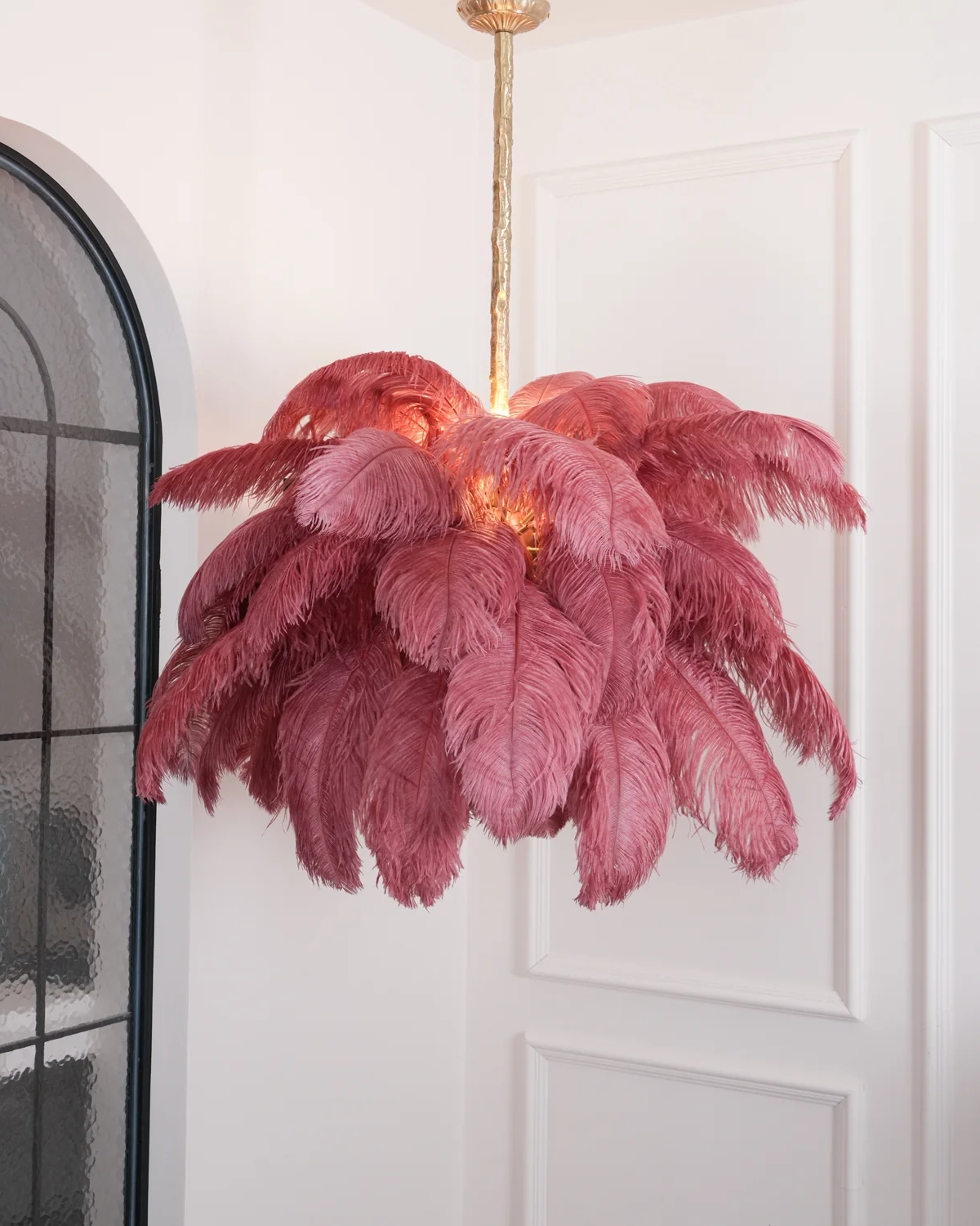 Ostrich Feather Chandelier
