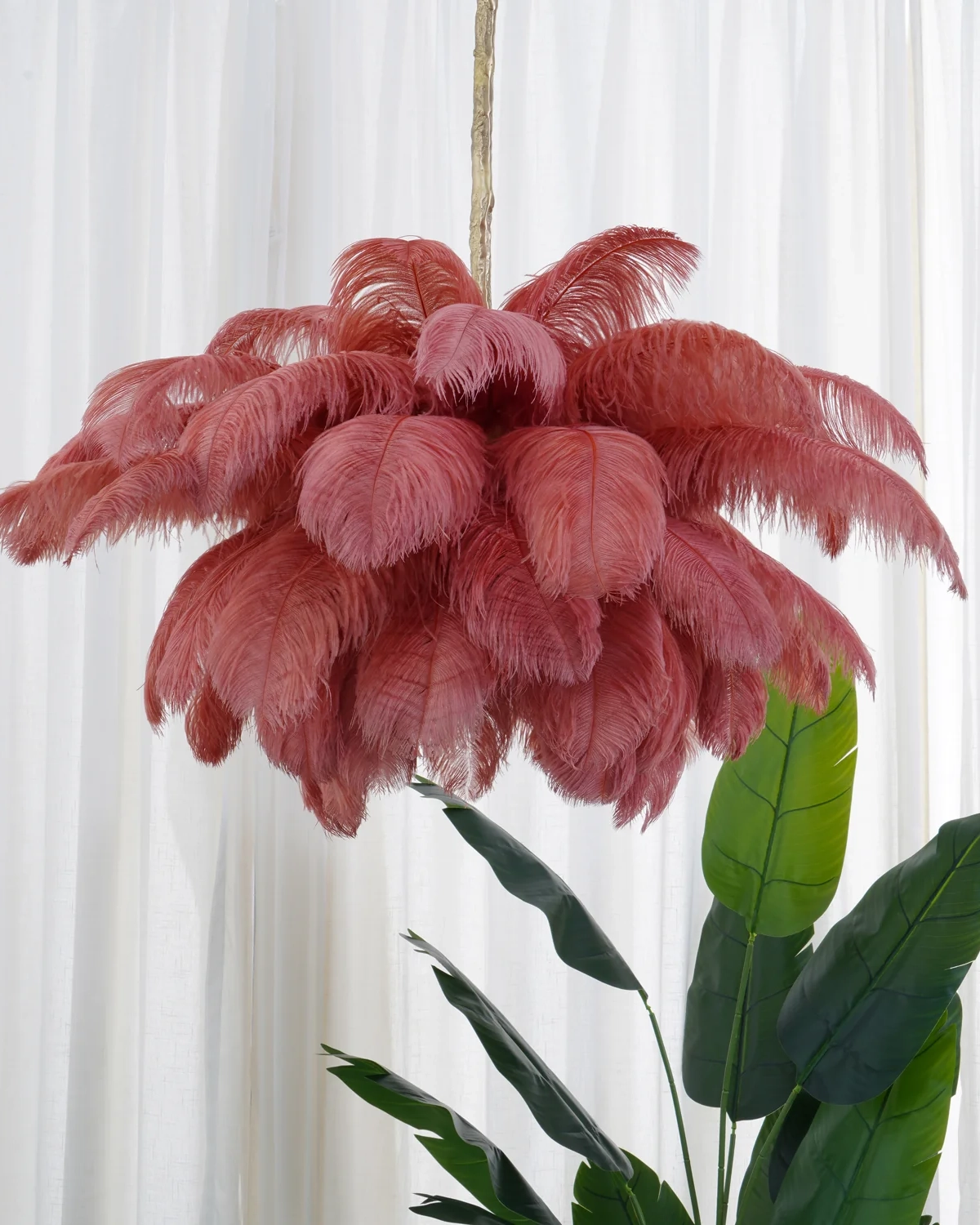 Ostrich Feather Chandelier