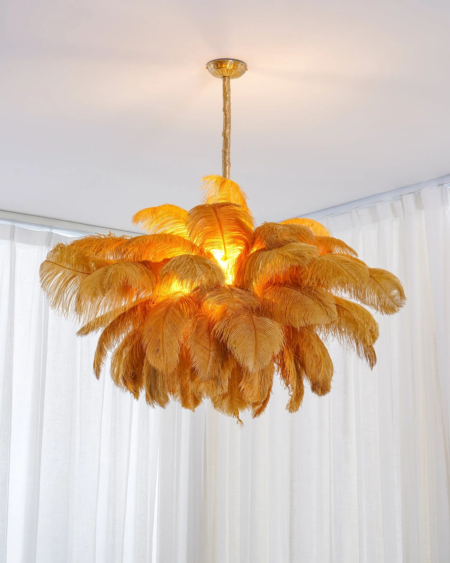 Ostrich Feather Chandelier