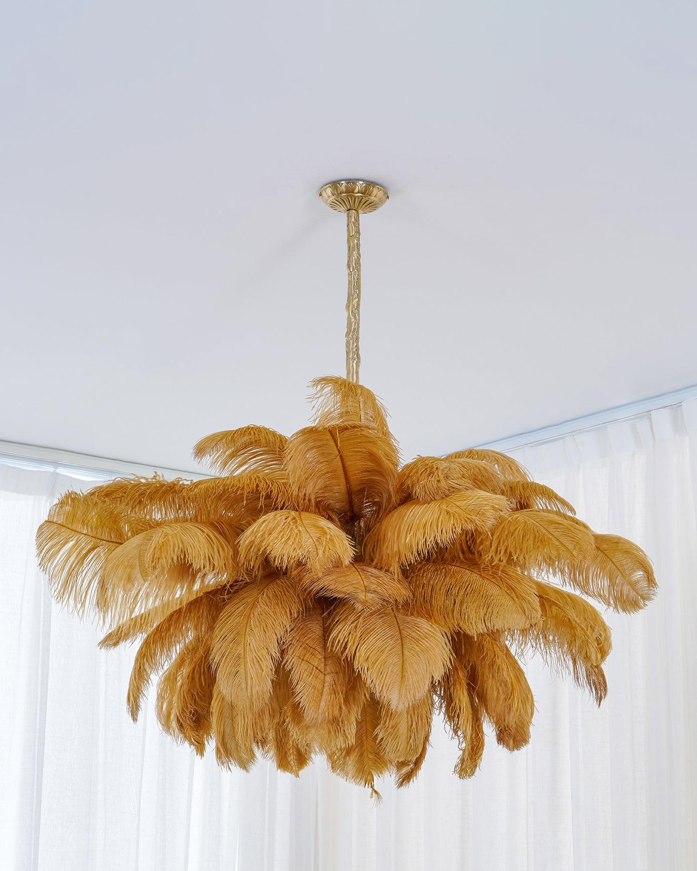 Ostrich Feather Chandelier