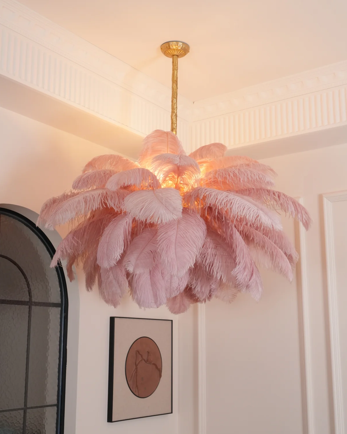 Ostrich Feather Chandelier