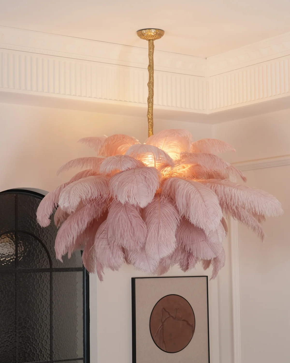 Ostrich Feather Chandelier