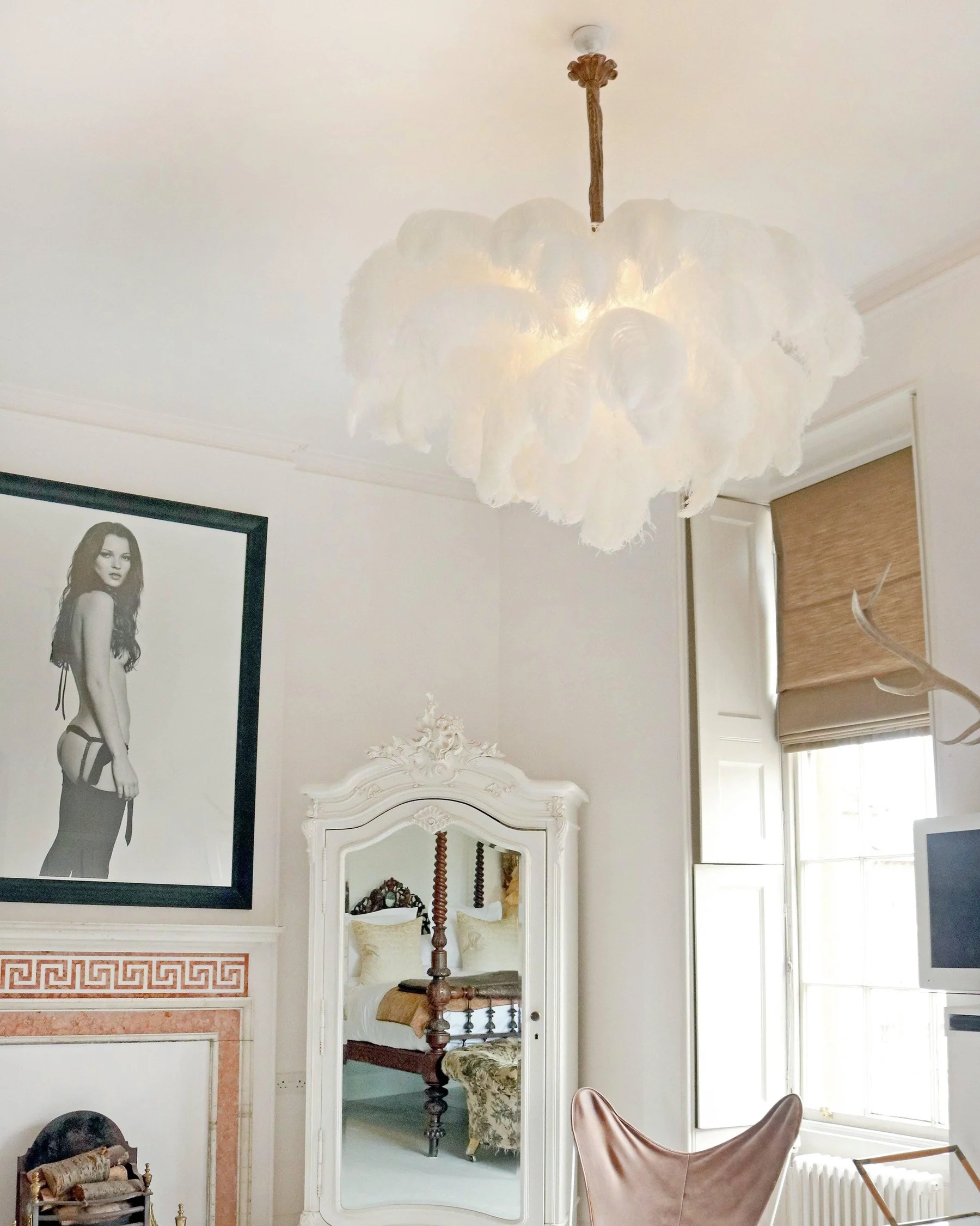 Ostrich Feather Chandelier