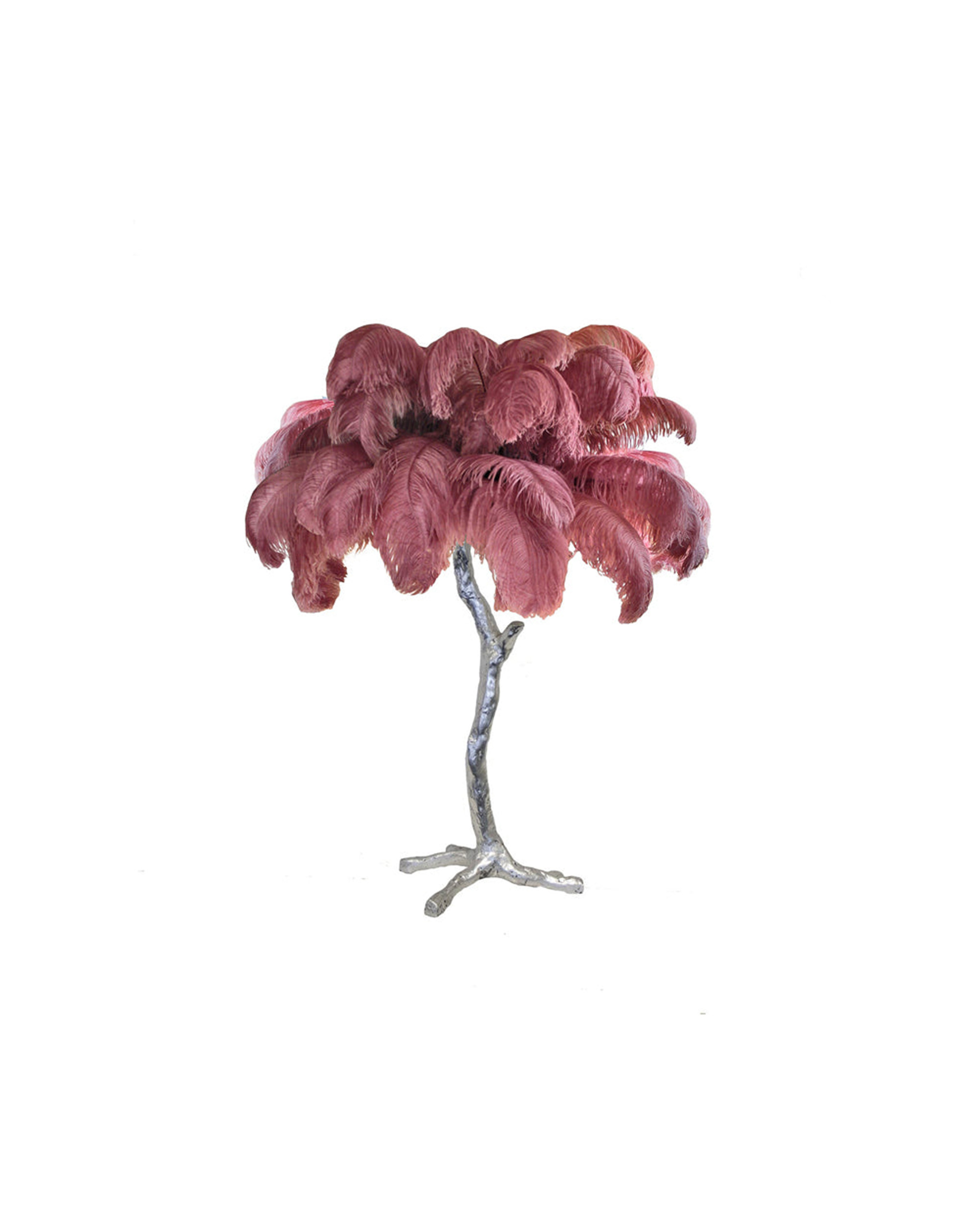 Ostrich Feather Table Lamp