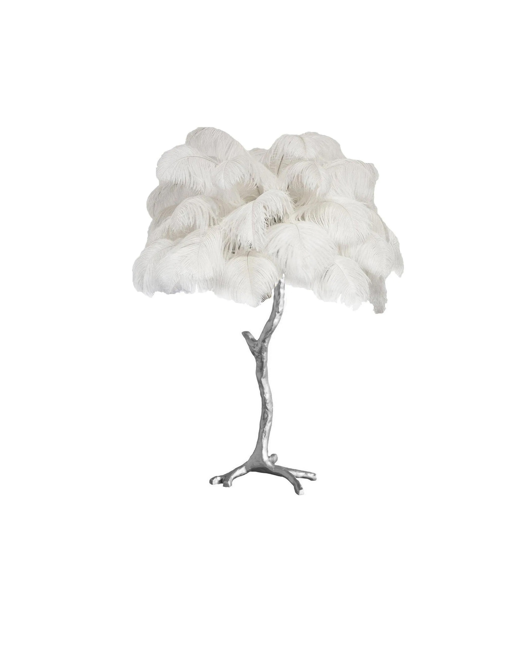 Ostrich Feather Table Lamp