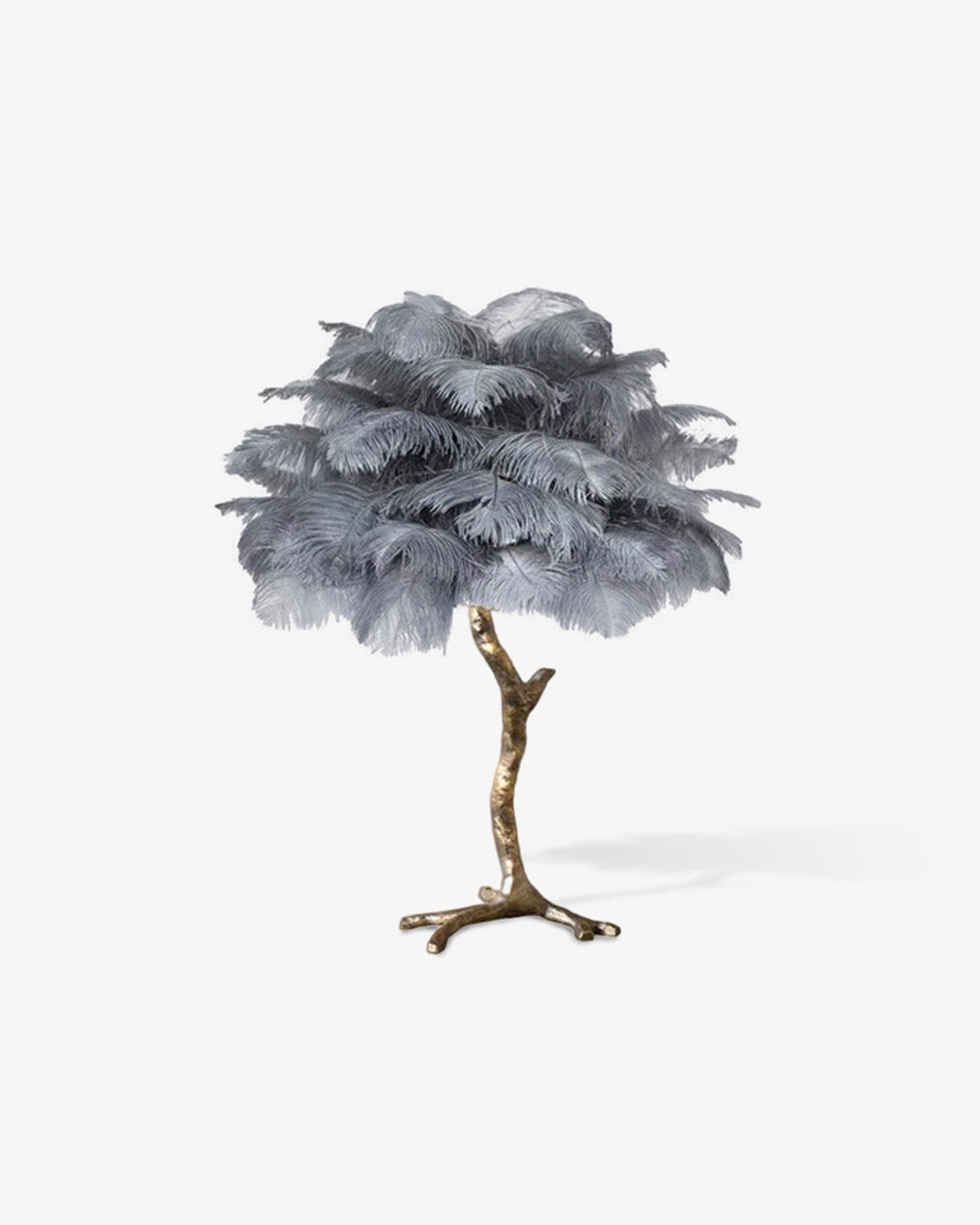 Ostrich Feather Table Lamp
