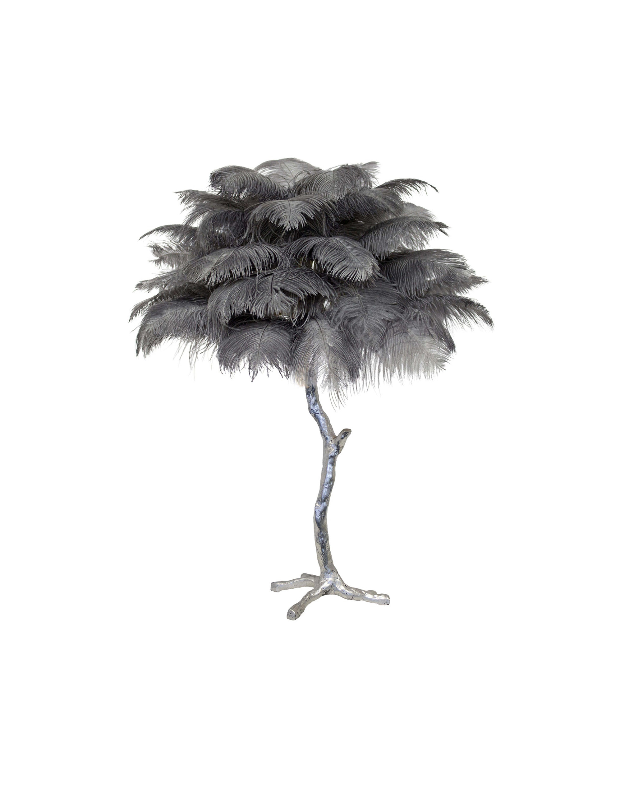 Ostrich Feather Table Lamp