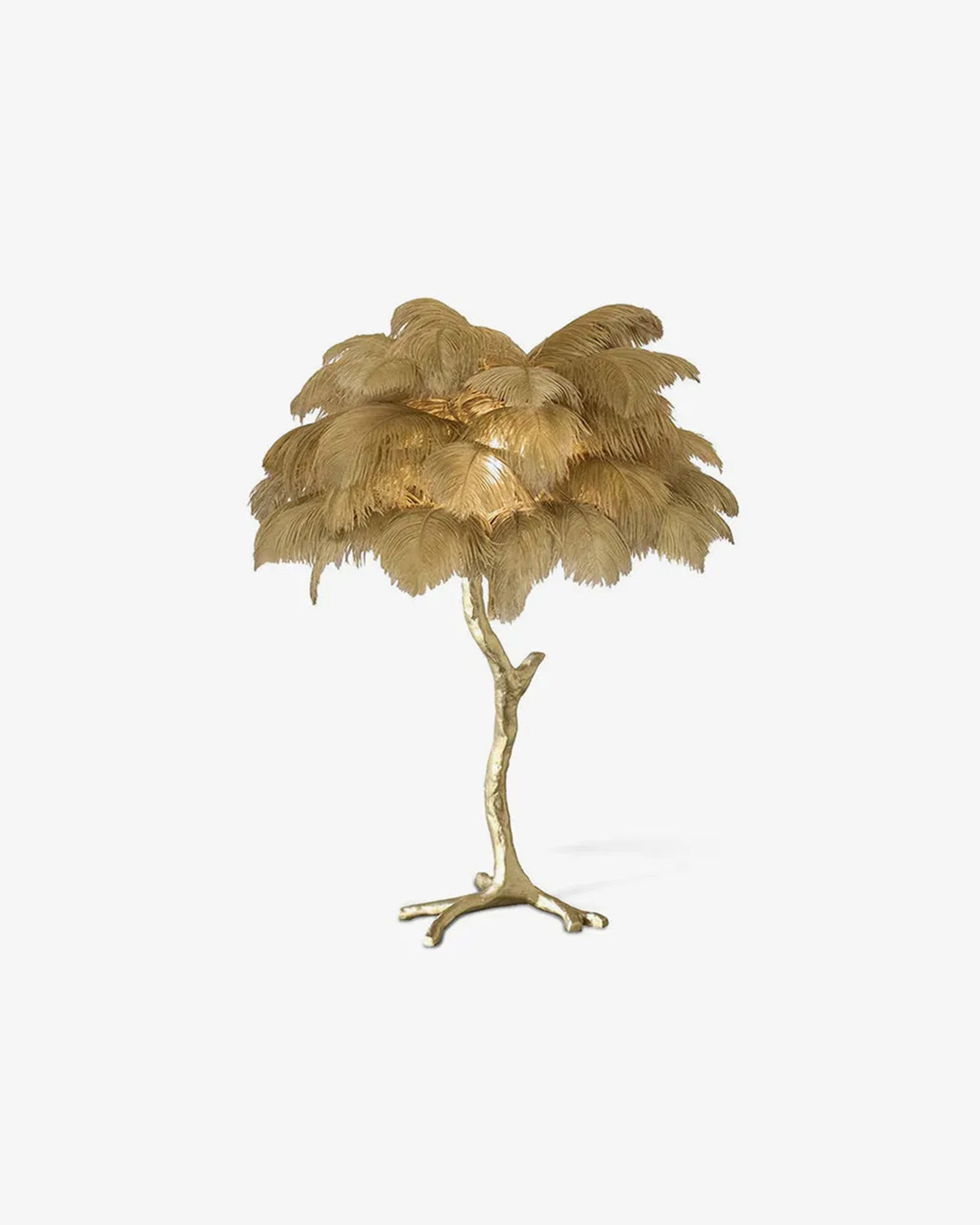 Ostrich Feather Table Lamp