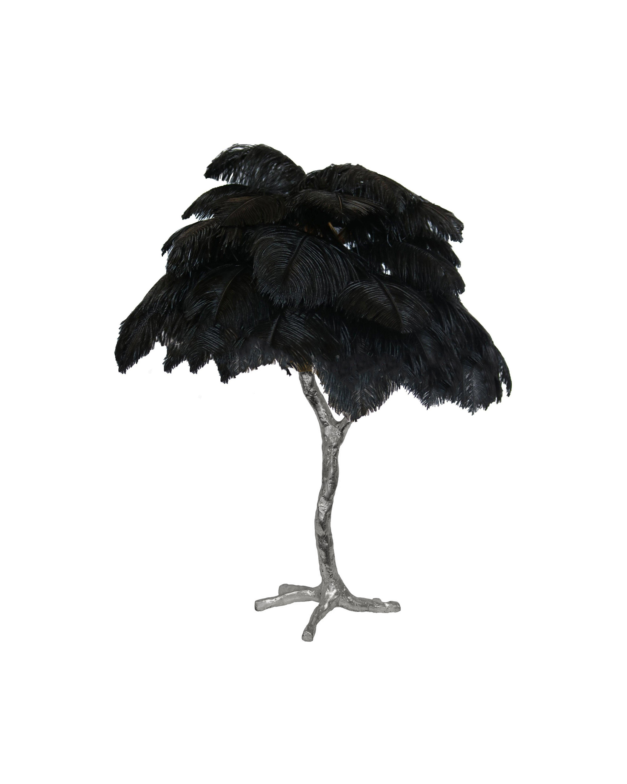 Ostrich Feather Table Lamp