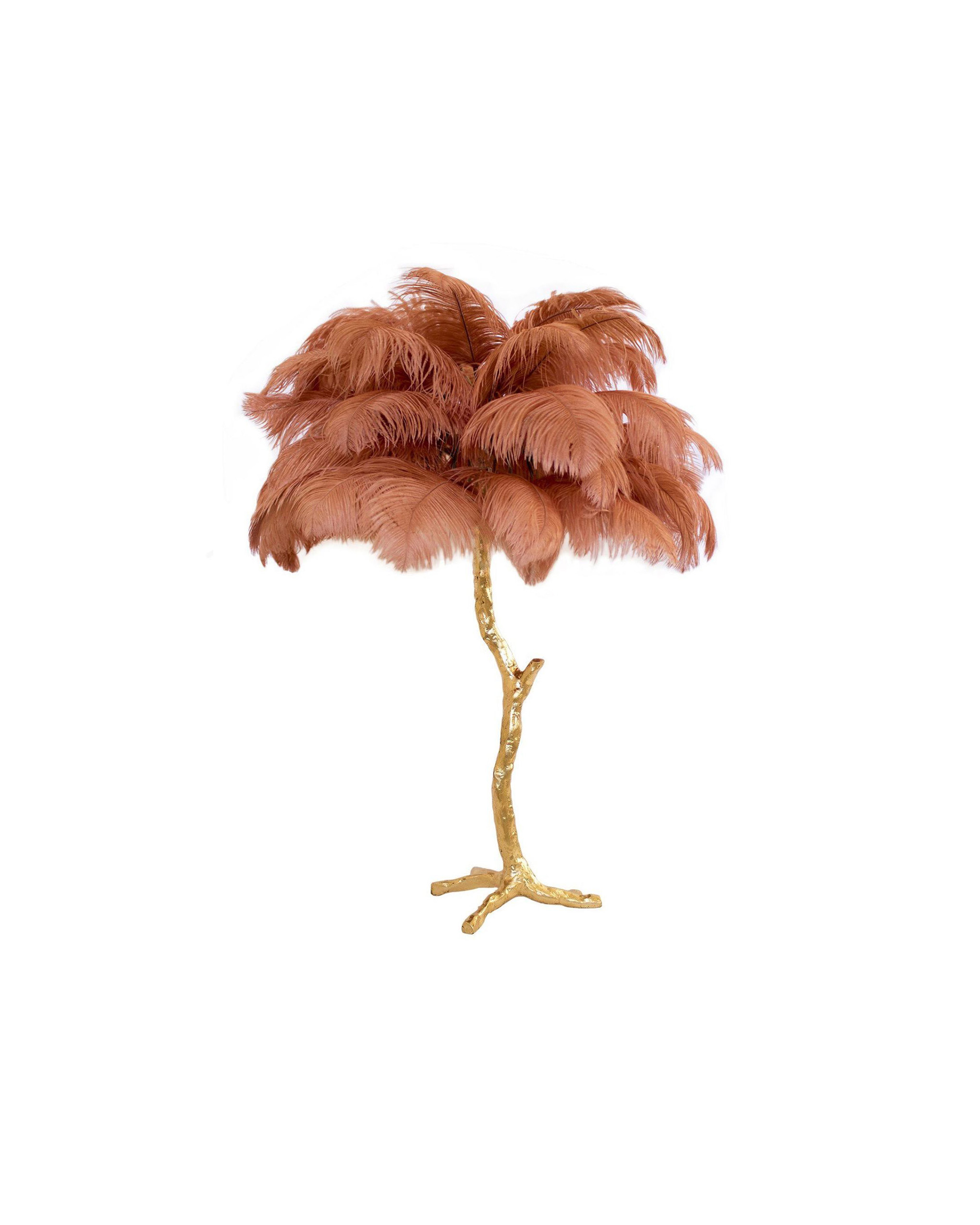 Ostrich Feather Table Lamp
