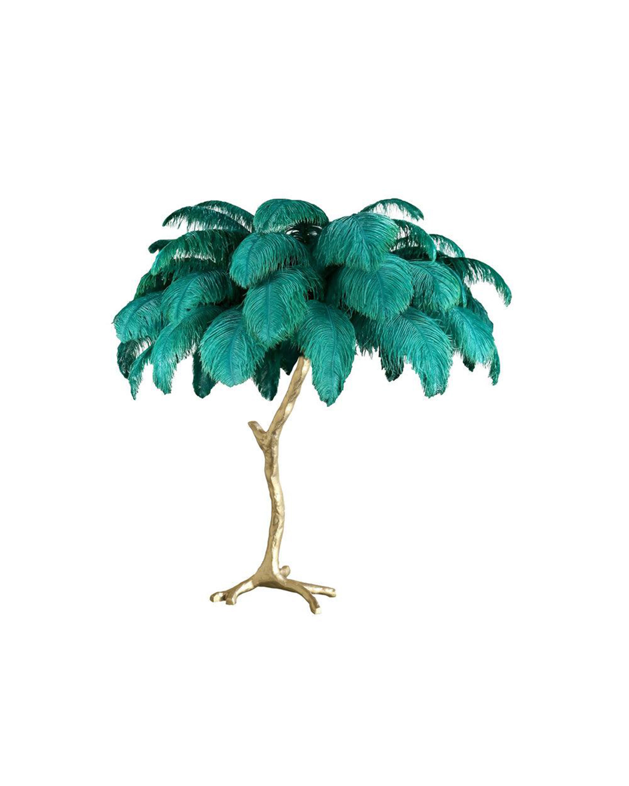 Ostrich Feather Table Lamp