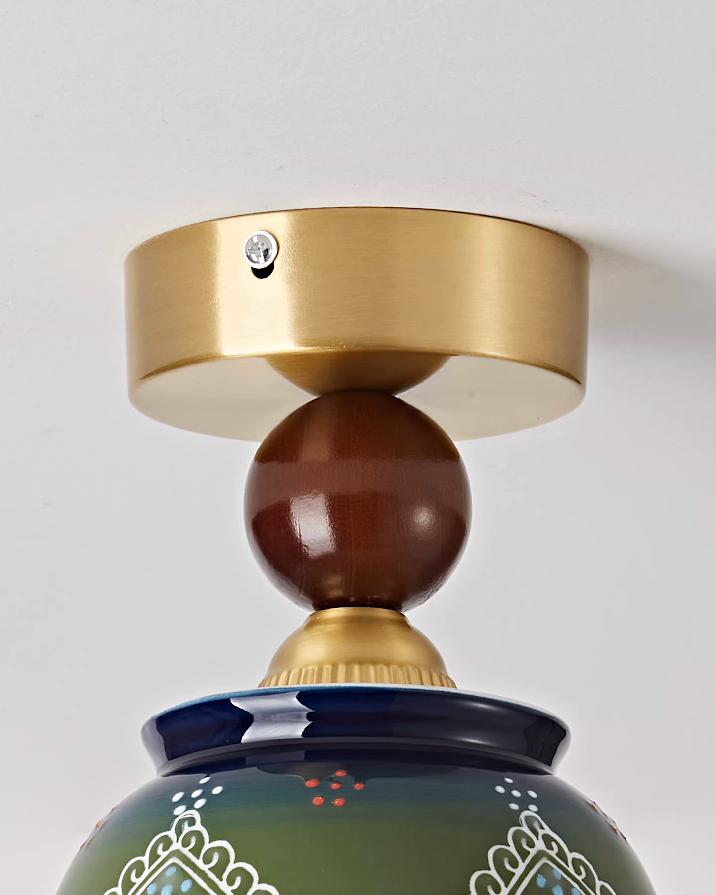 Painted Bell Ceiling Lamp