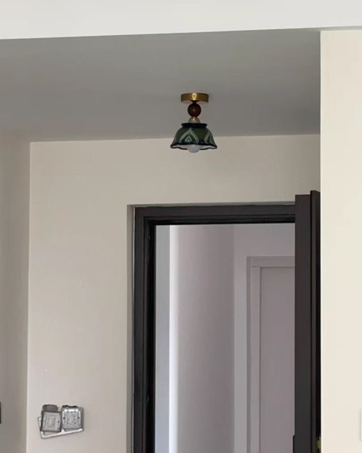 Painted Bell Ceiling Lamp