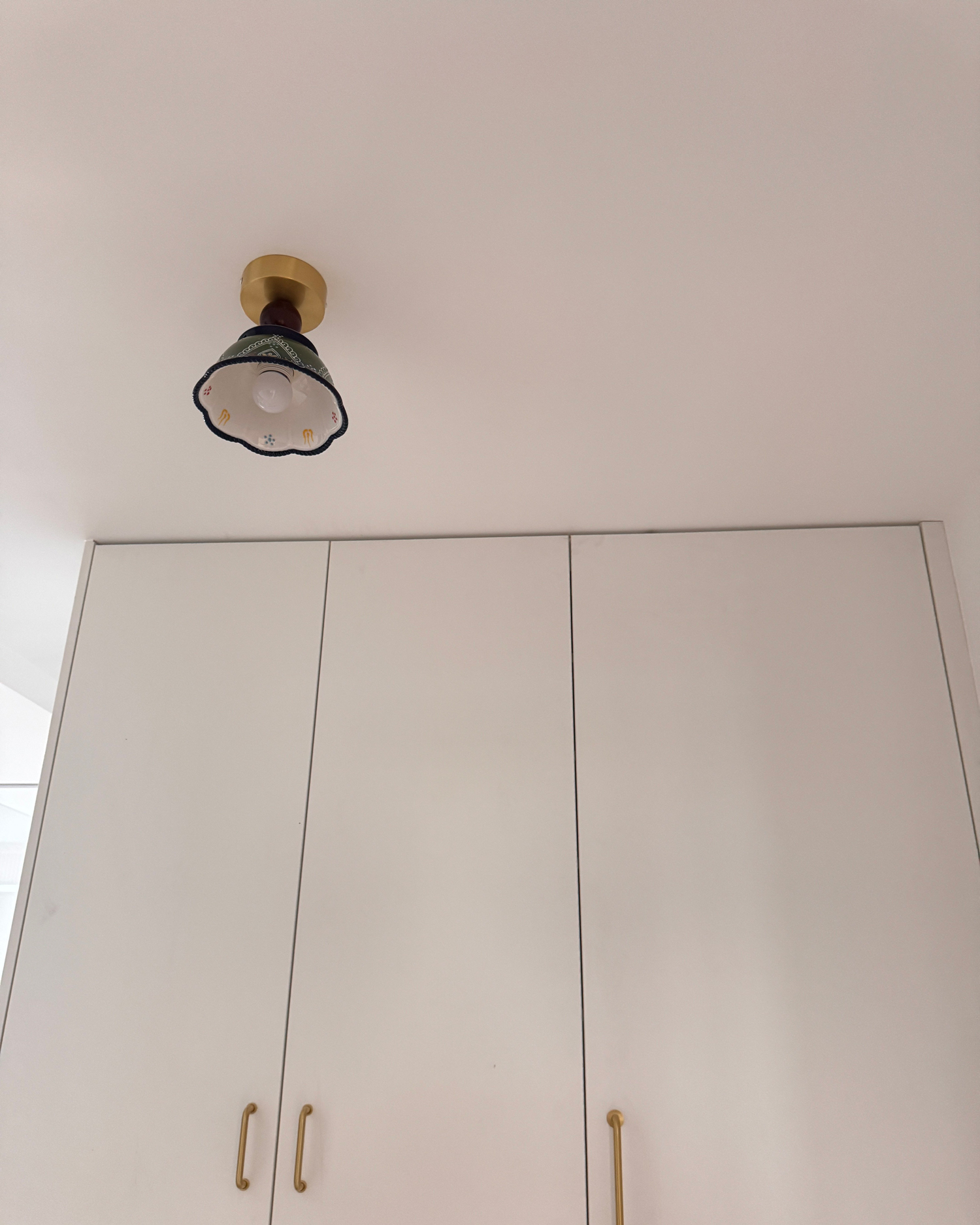 Painted Bell Ceiling Lamp