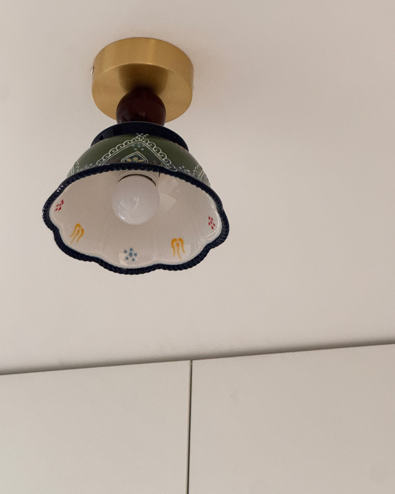 Painted Bell Ceiling Lamp