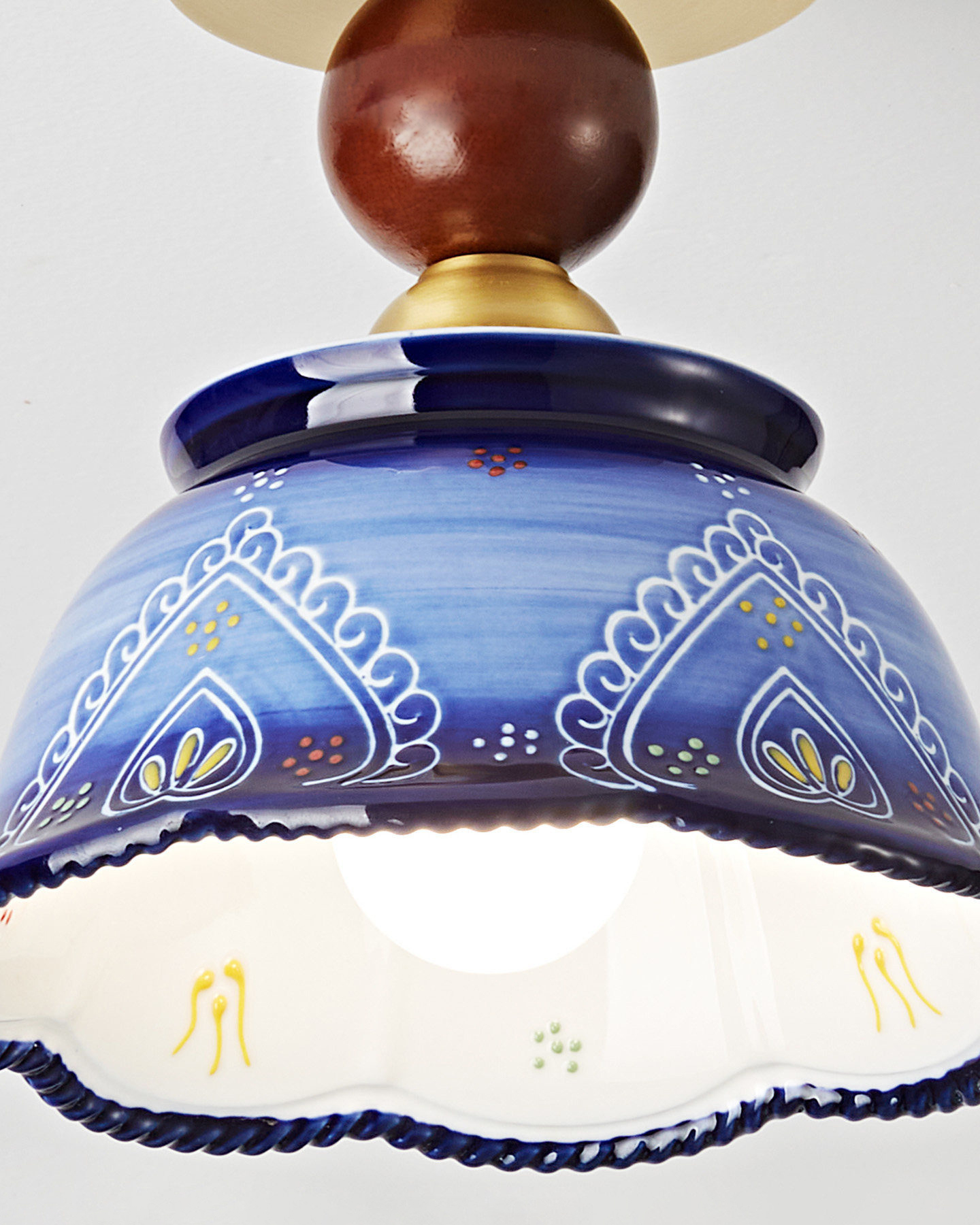 Painted Bell Ceiling Lamp