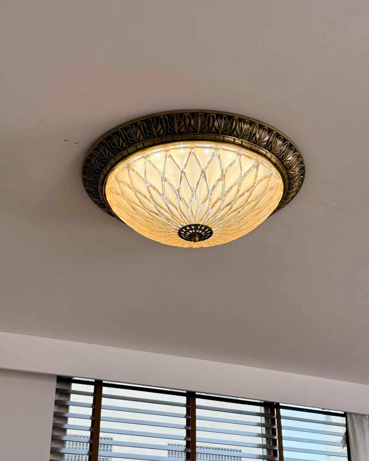 Palmette Glass Ceiling Light