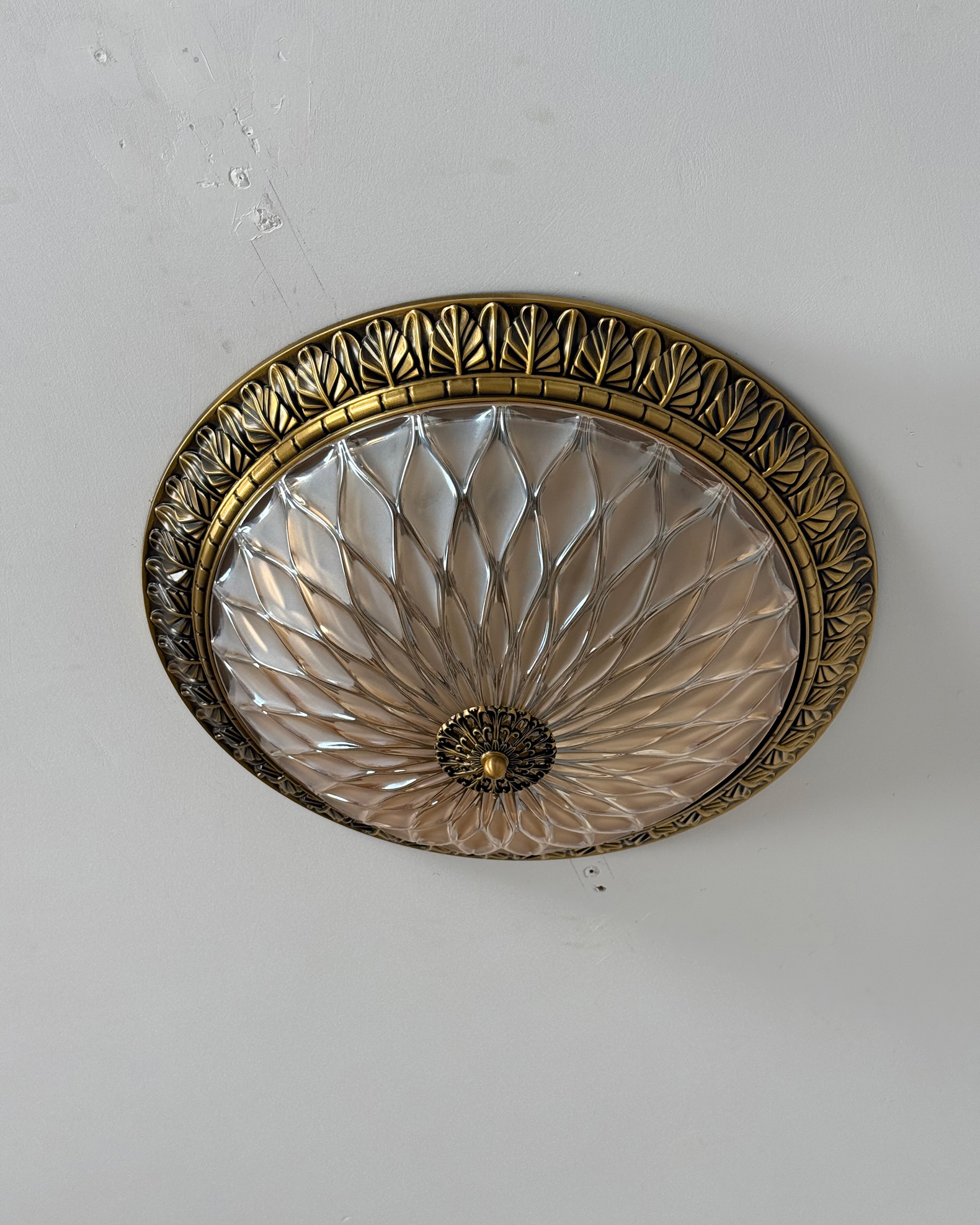 Palmette Glass Ceiling Light