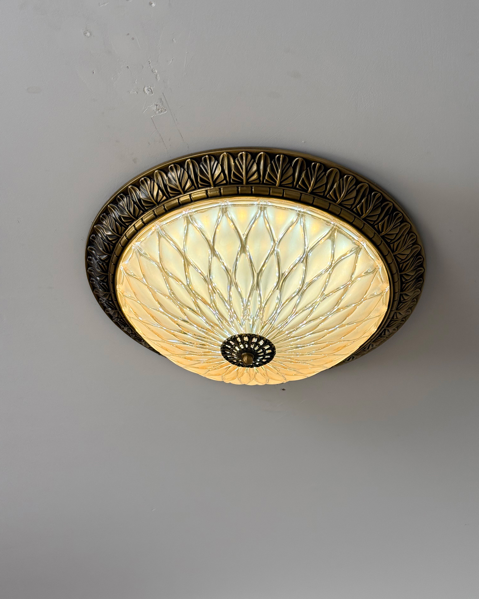 Palmette Glass Ceiling Light