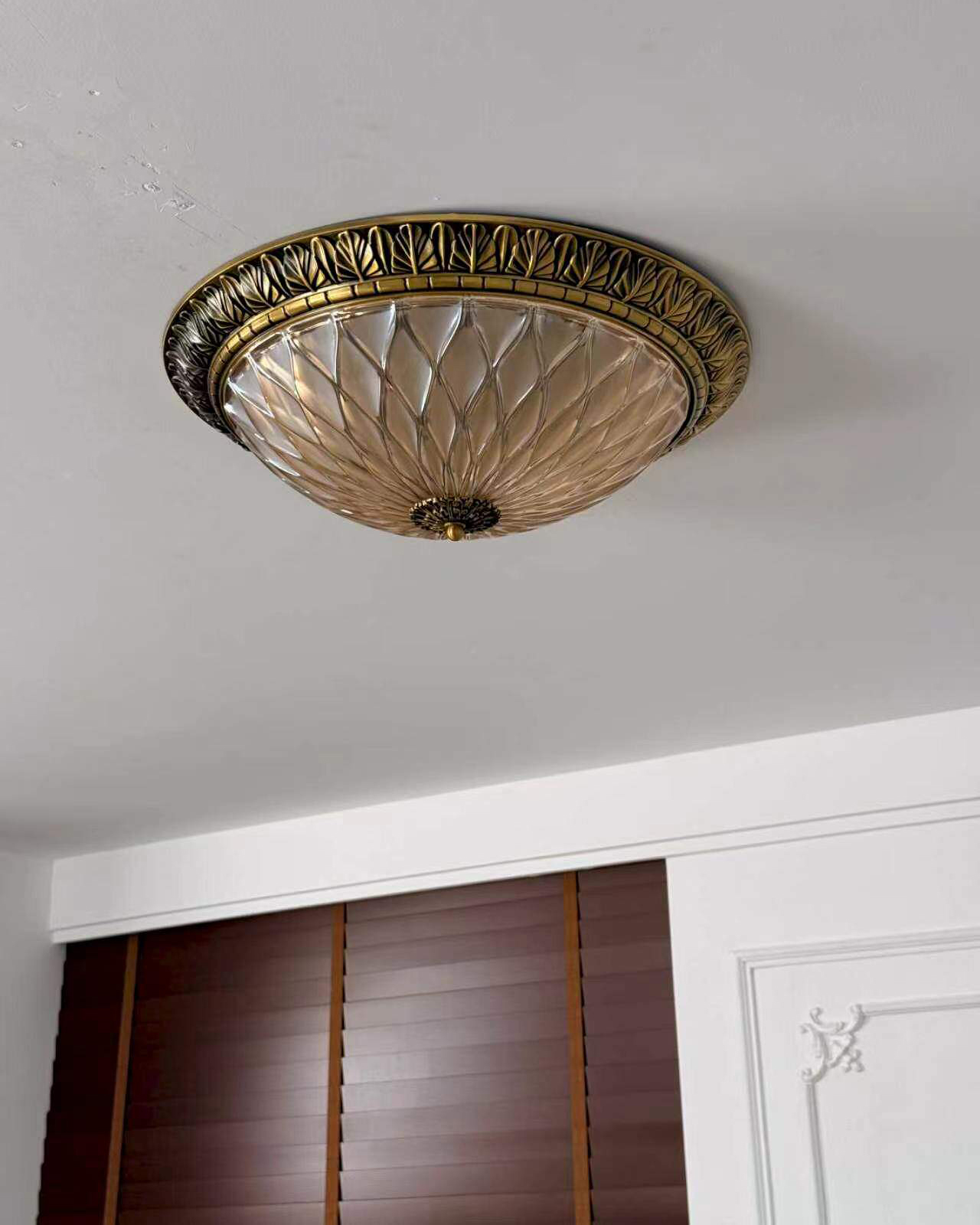 Palmette Glass Ceiling Light