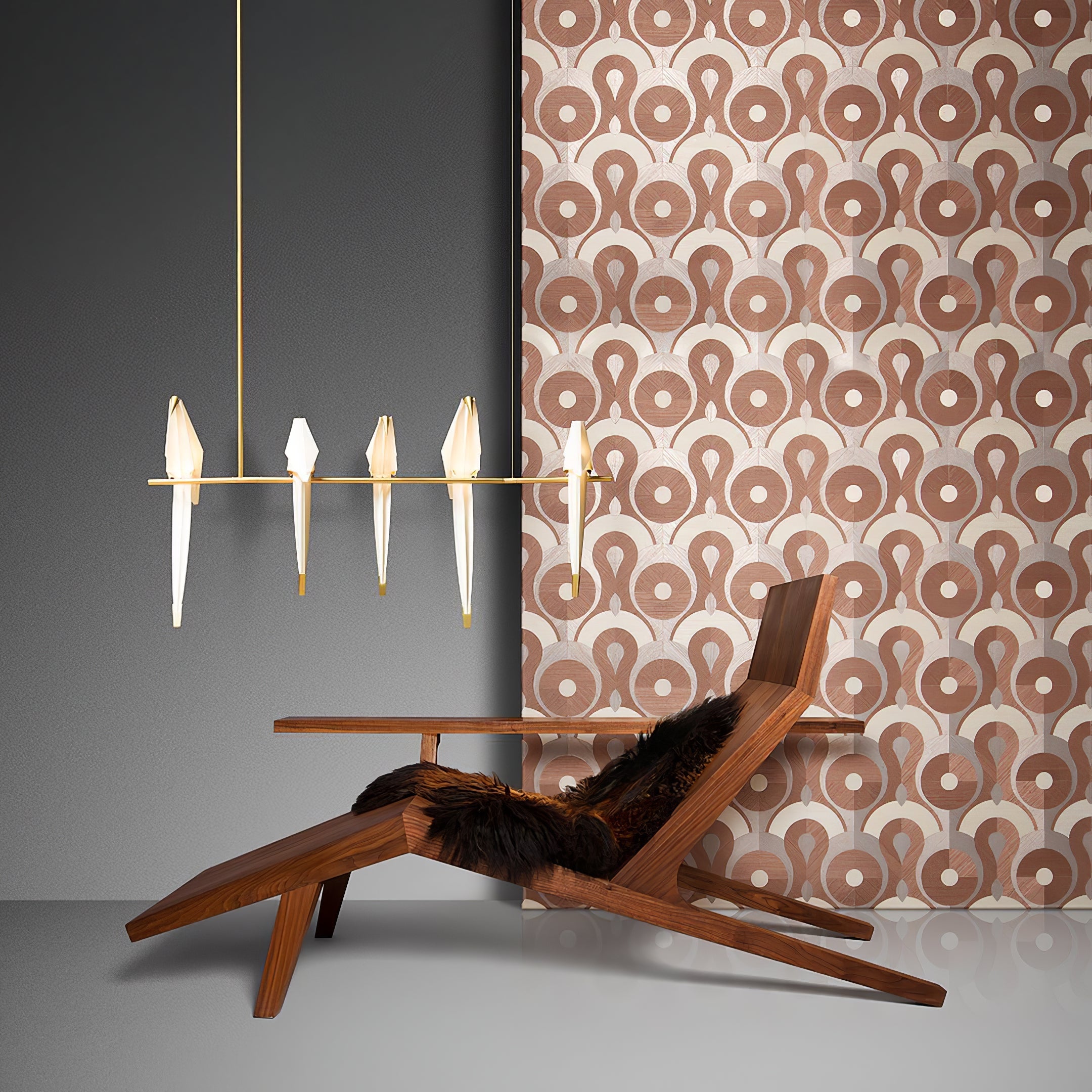 Paper Crane Bird LED Chandelier-elegalight