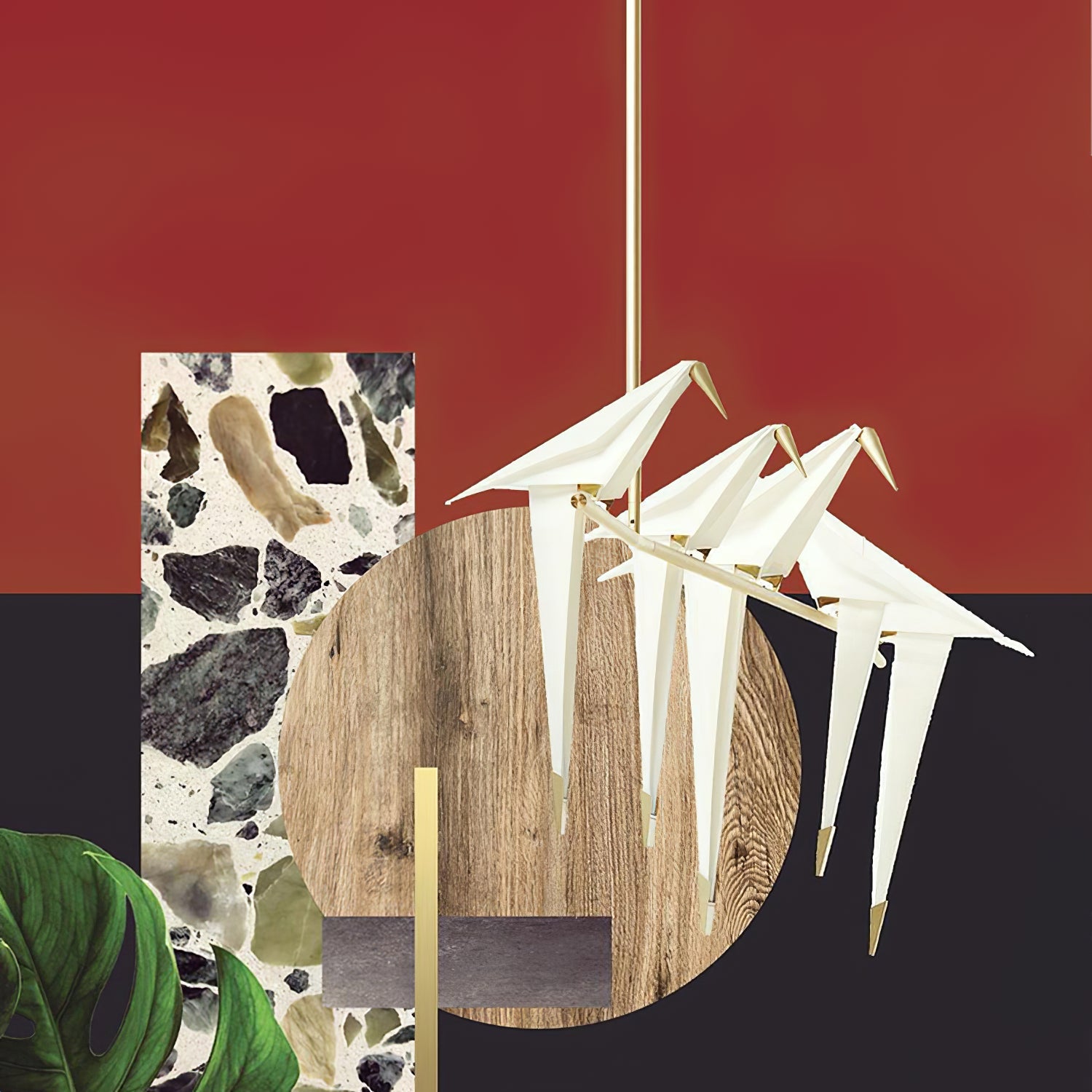 Paper Crane Bird LED Chandelier-elegalight