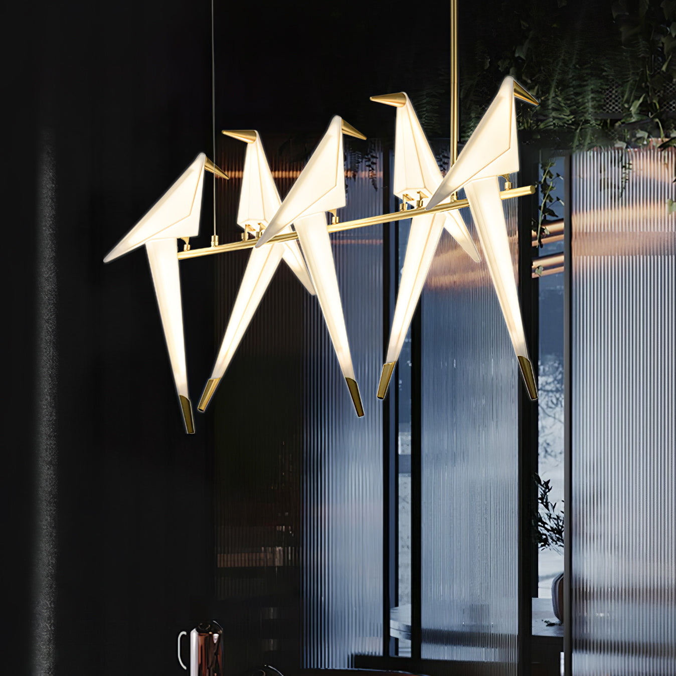 Paper Crane Bird LED Chandelier-elegalight