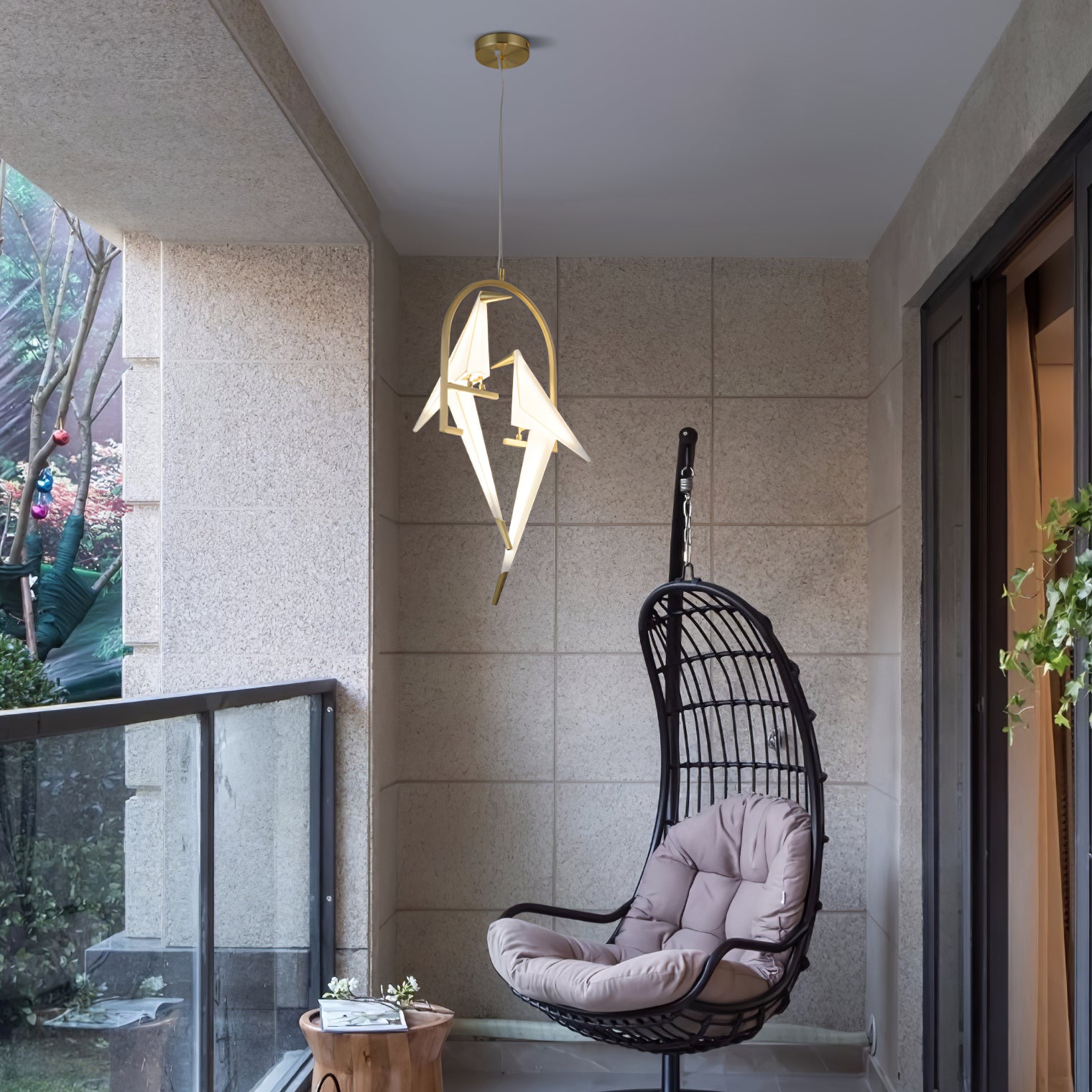 Paper Crane Bird LED Chandelier-elegalight