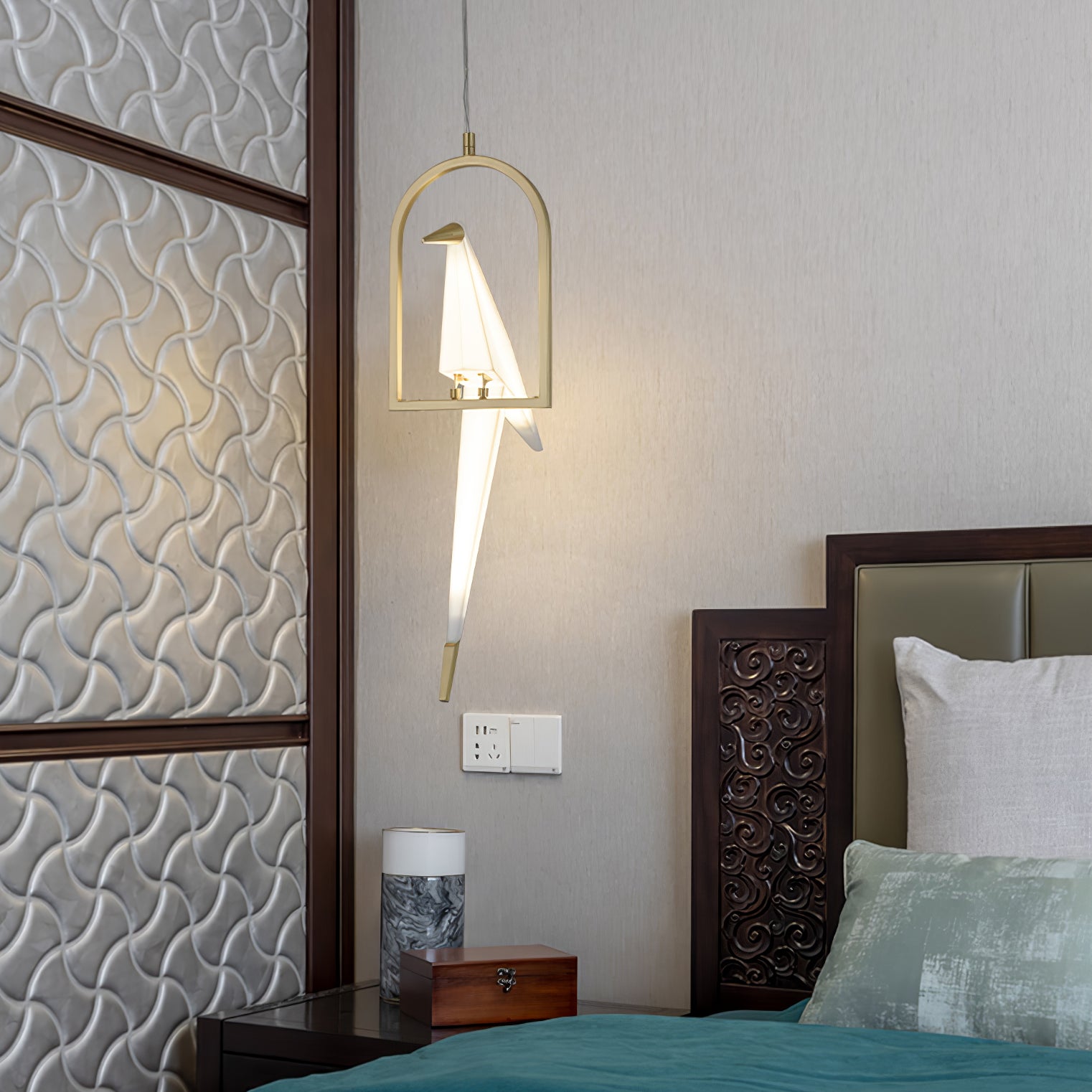 Paper Crane Bird LED Chandelier-elegalight