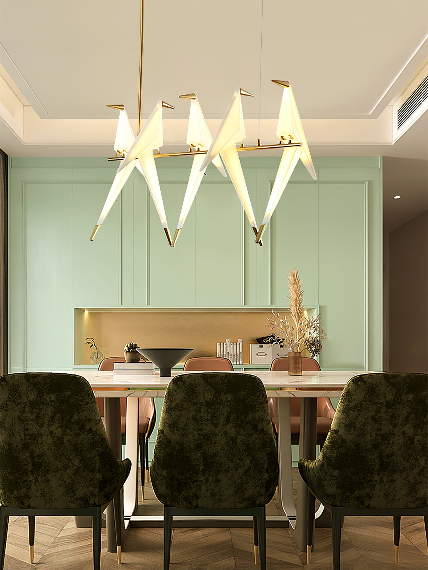 Paper Crane Bird LED Chandelier-elegalight