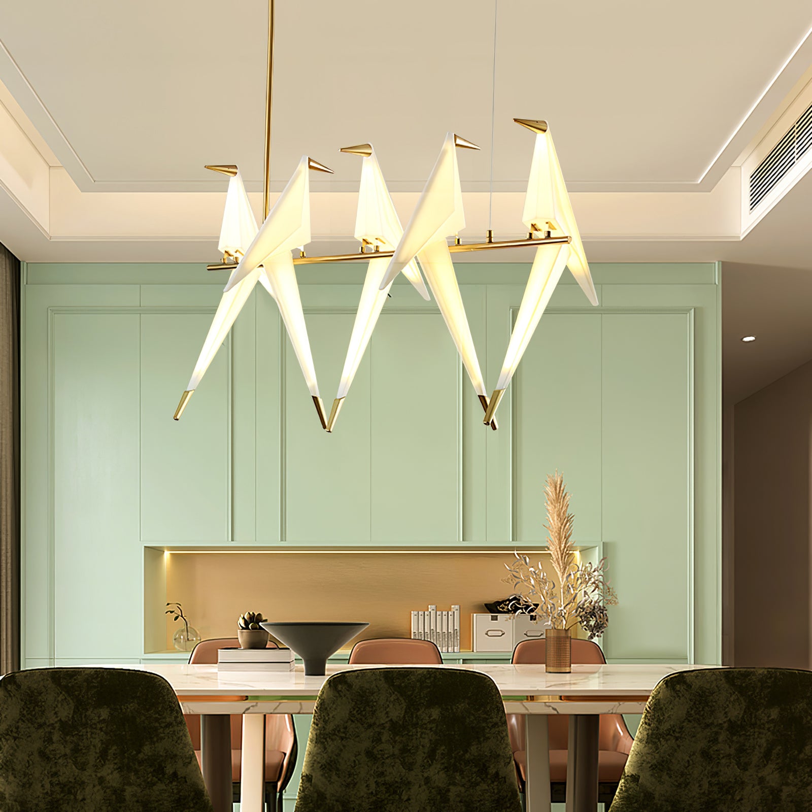 Paper Crane Bird LED Chandelier-elegalight