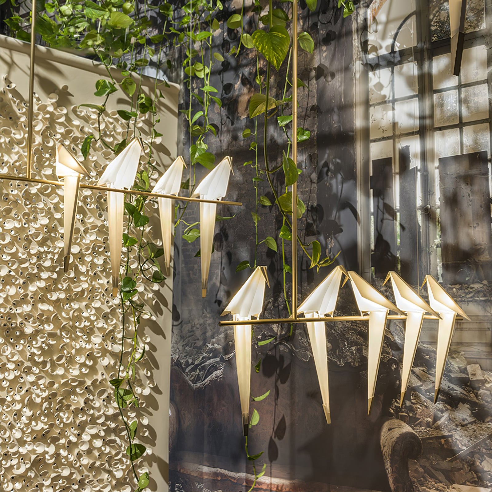 Paper Crane Bird LED Chandelier-elegalight