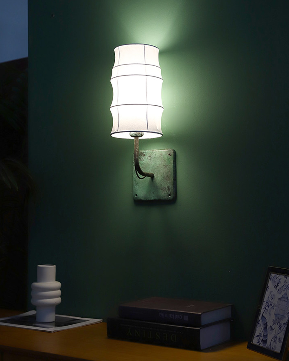 Patina Veil Fabric Wall Sconce