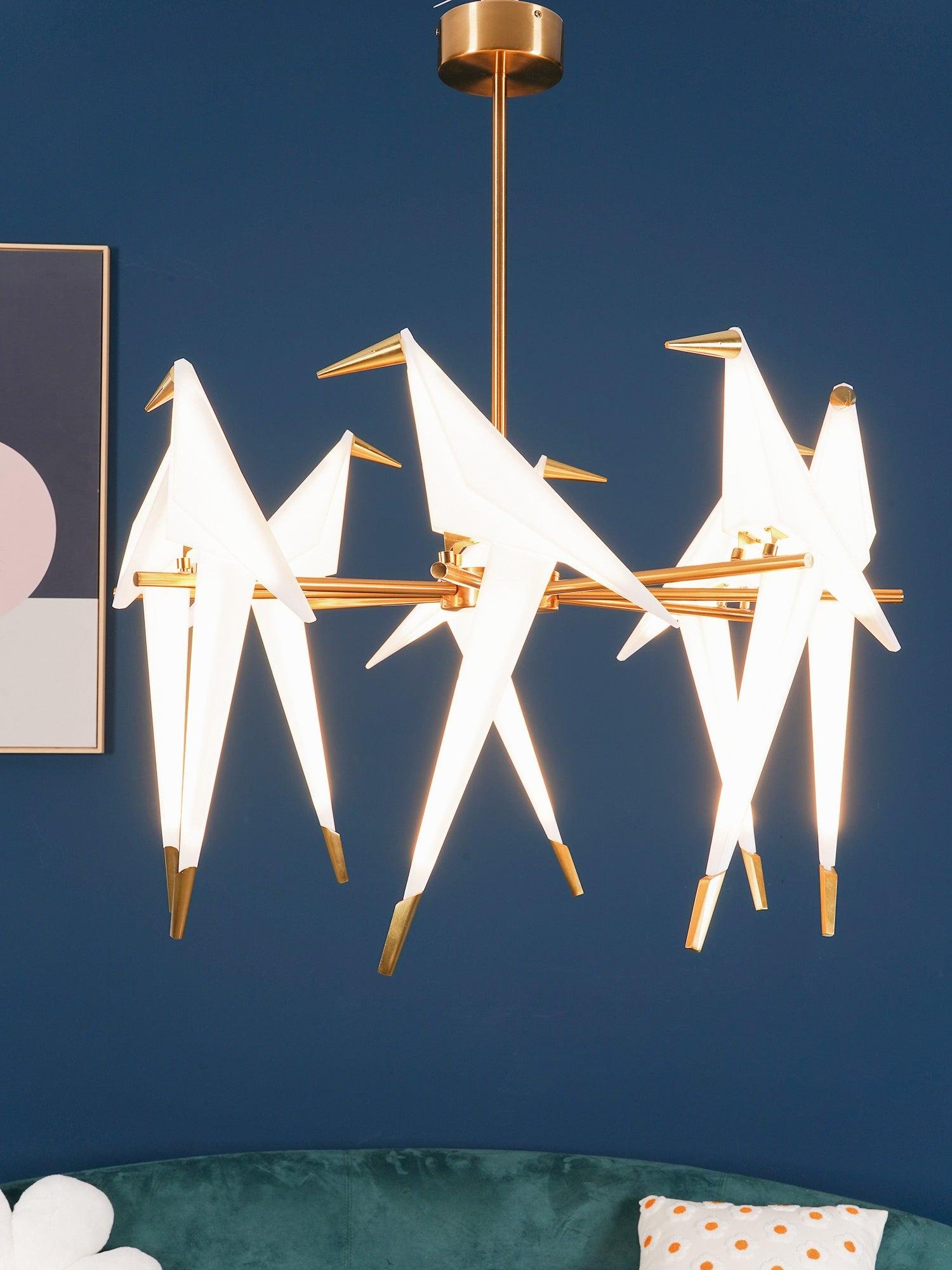 Paper Crane Bird LED Chandelier-elegalight