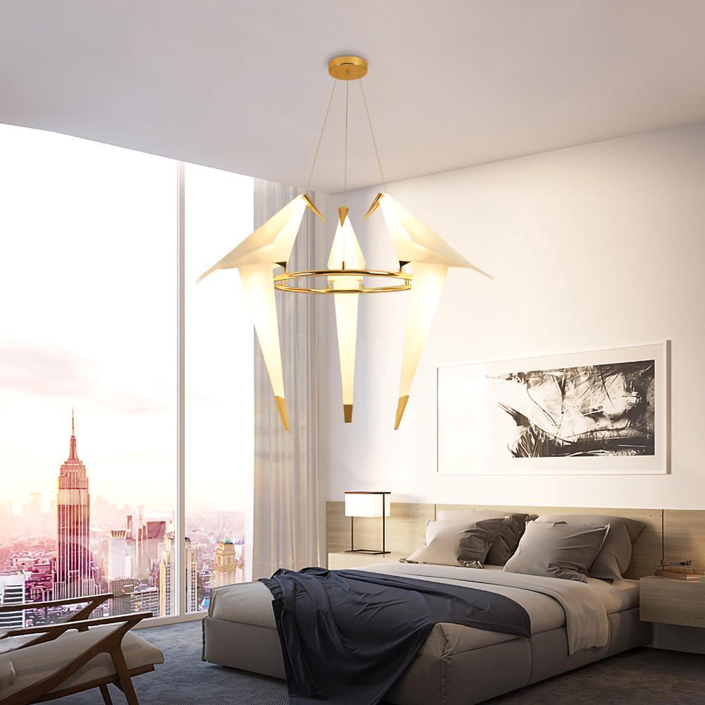 Paper Crane Bird LED Chandelier-elegalight