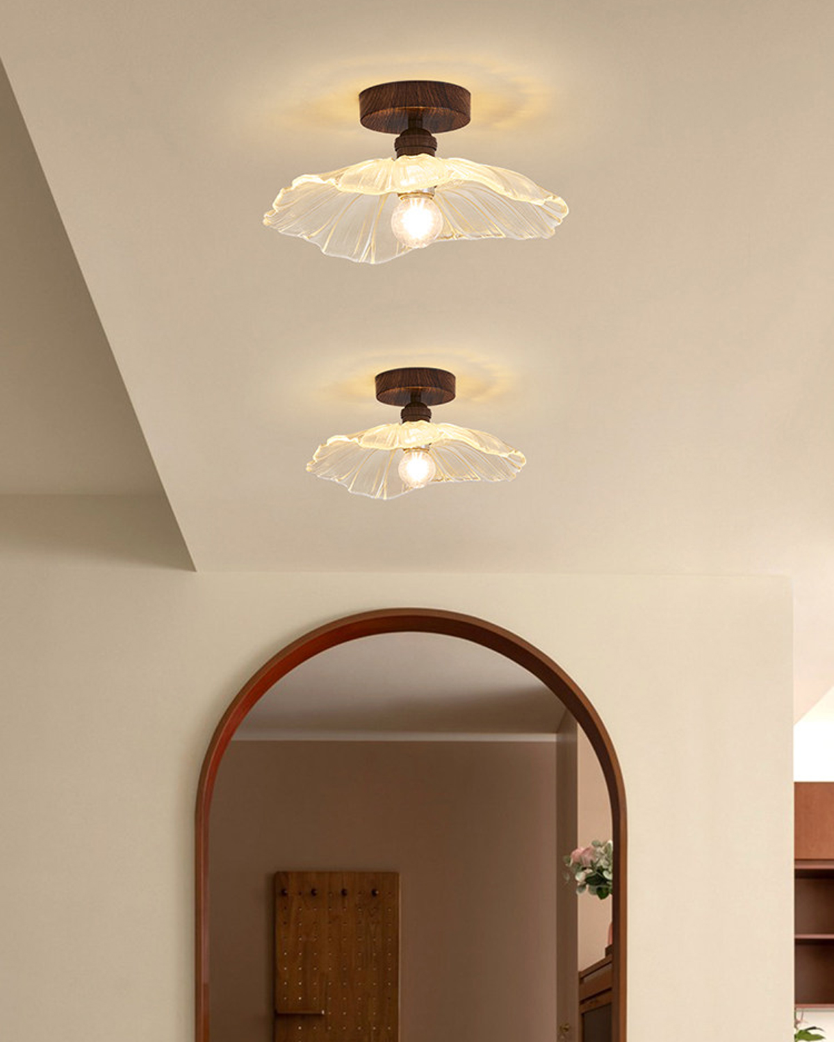 Petal Veil Glass Ceiling Light
