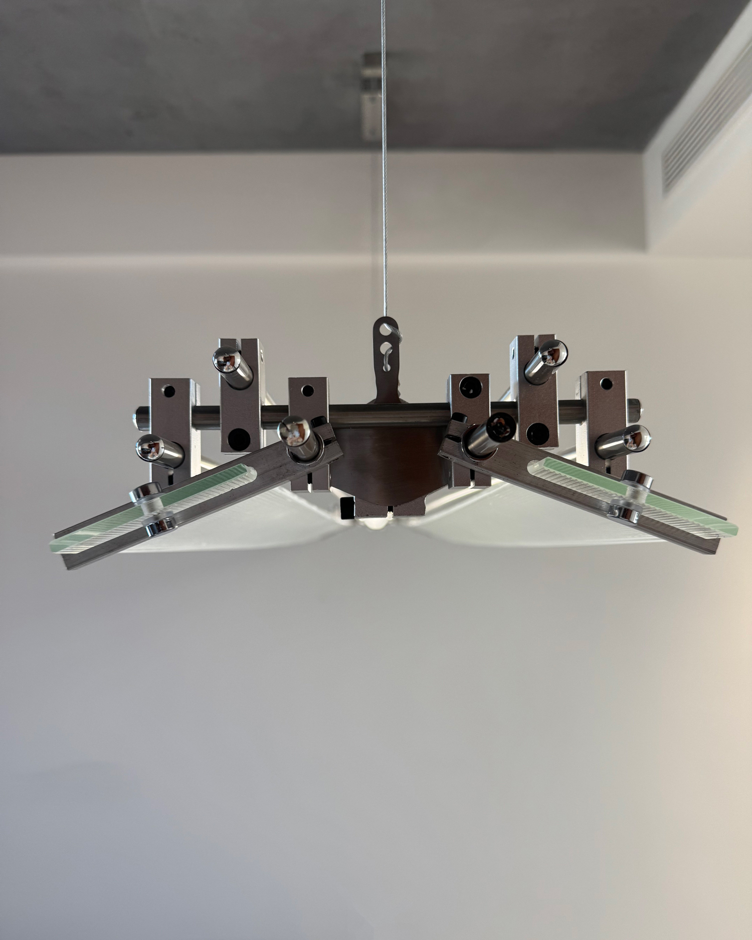 Pivot Rail Glass Linear Pendant