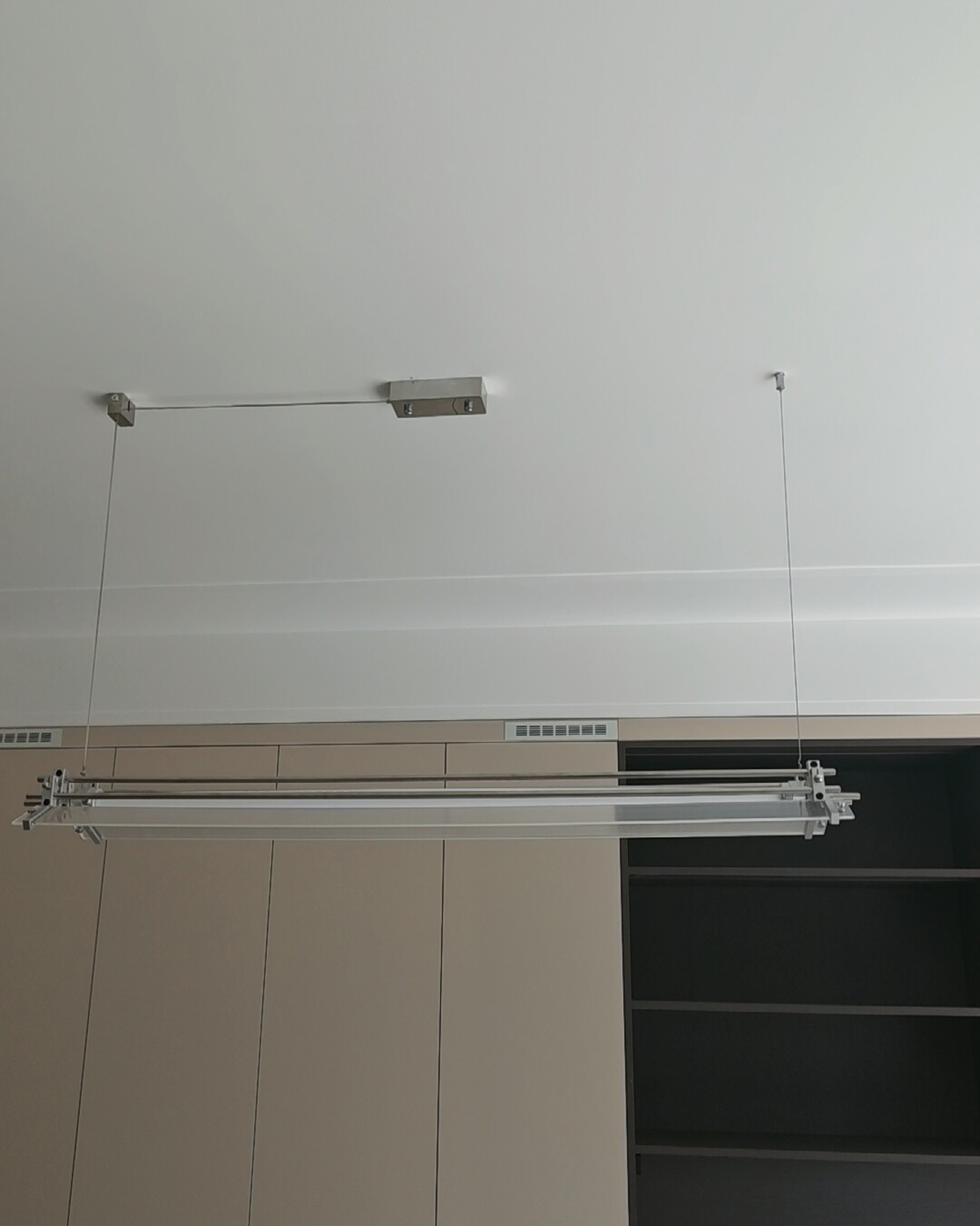 Pivot Rail Glass Linear Pendant