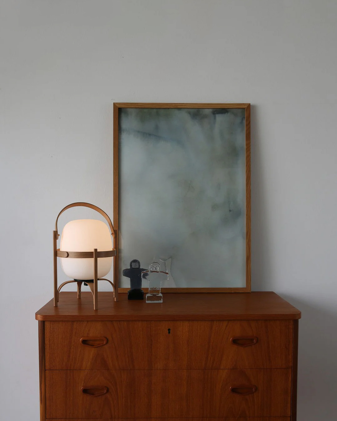 Portable Lantern Glass Table Lamp