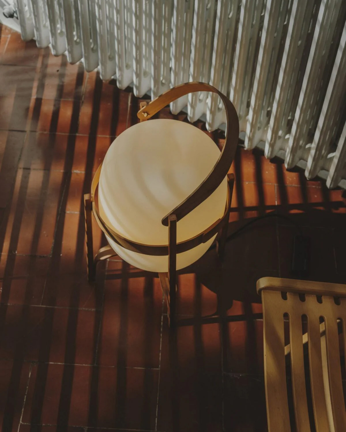 Portable Lantern Glass Table Lamp