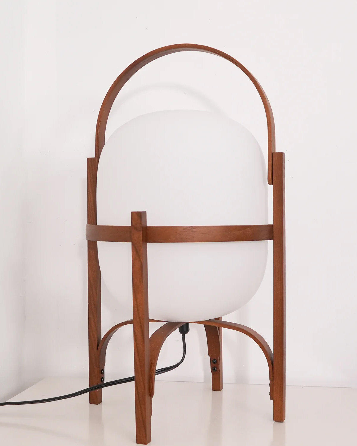 Portable Lantern Glass Table Lamp