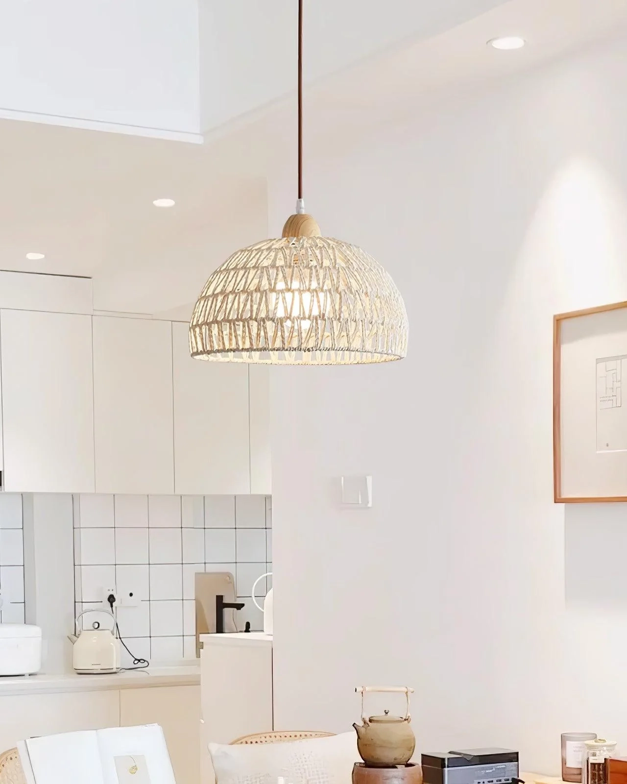 Rattan Arch Pendant Lamp