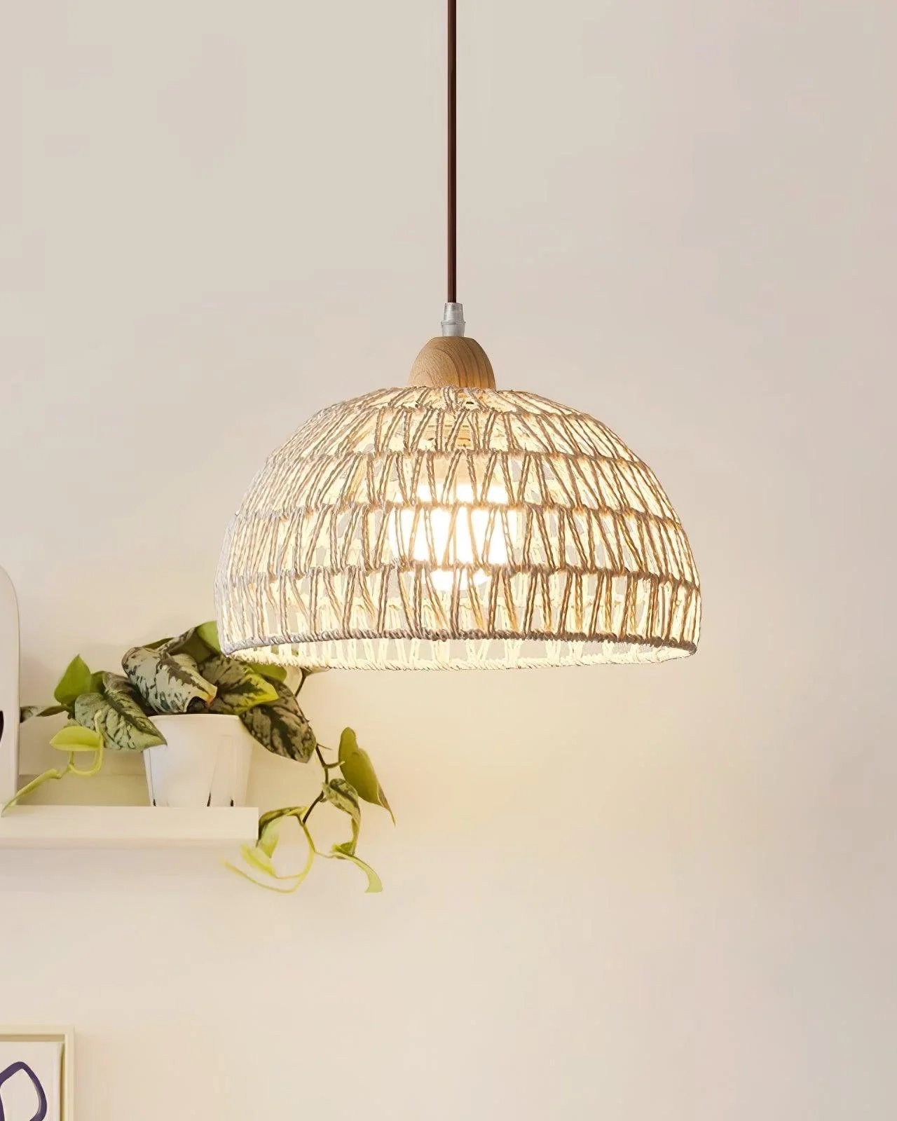 Rattan Arch Pendant Lamp