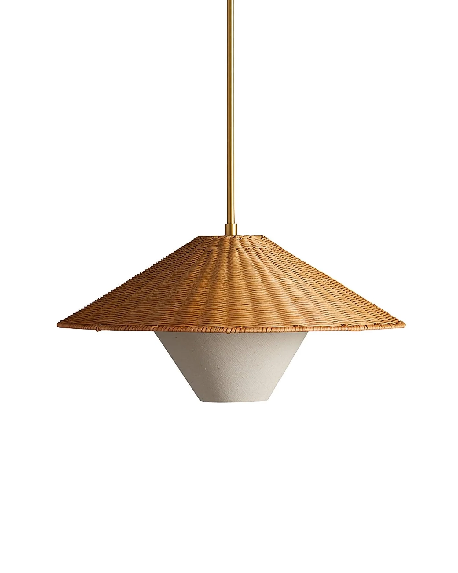Rattan Hat Pendant Light